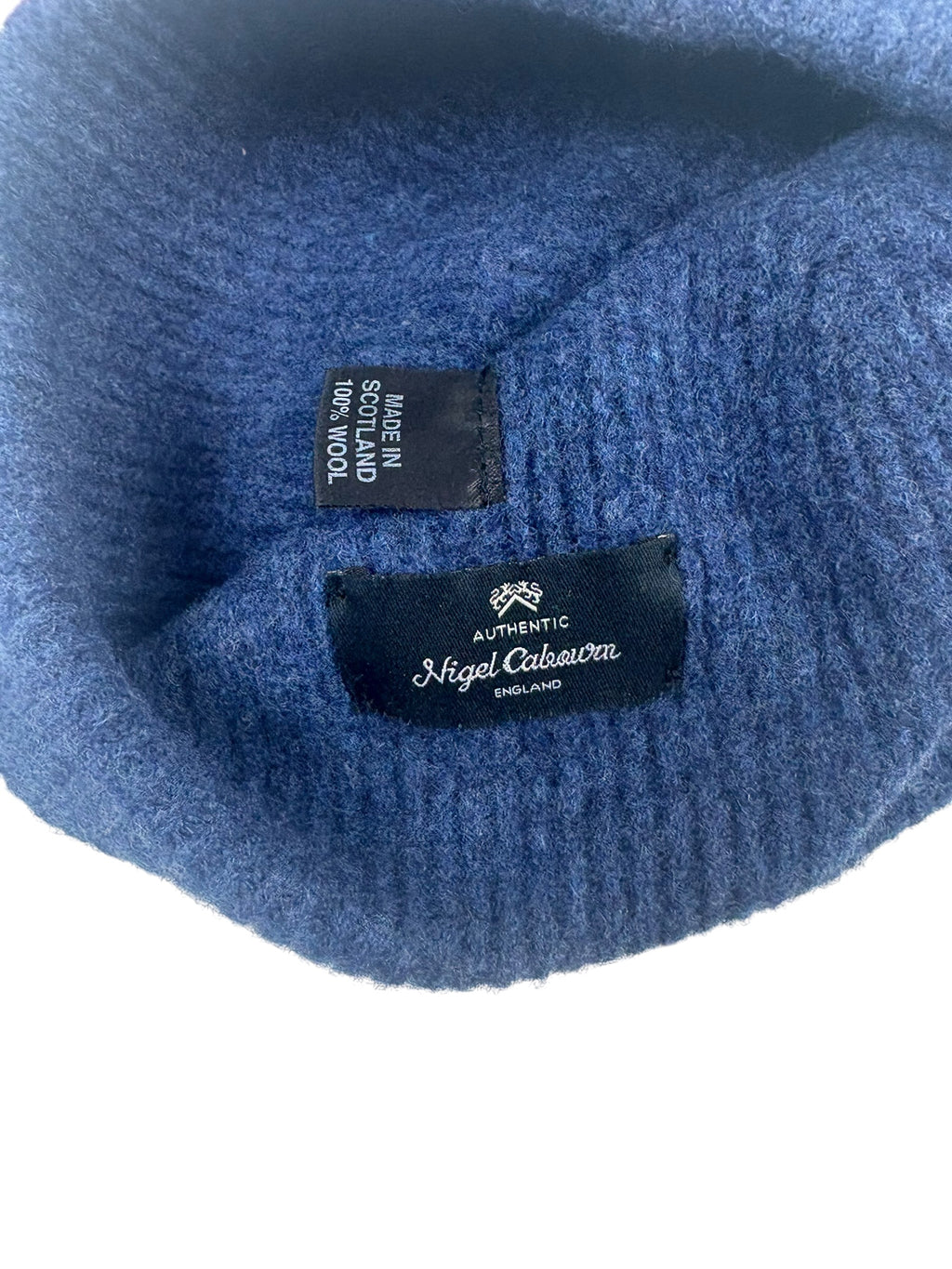 Nigel Cabourn Authentic Denim Blue Solid Beanie