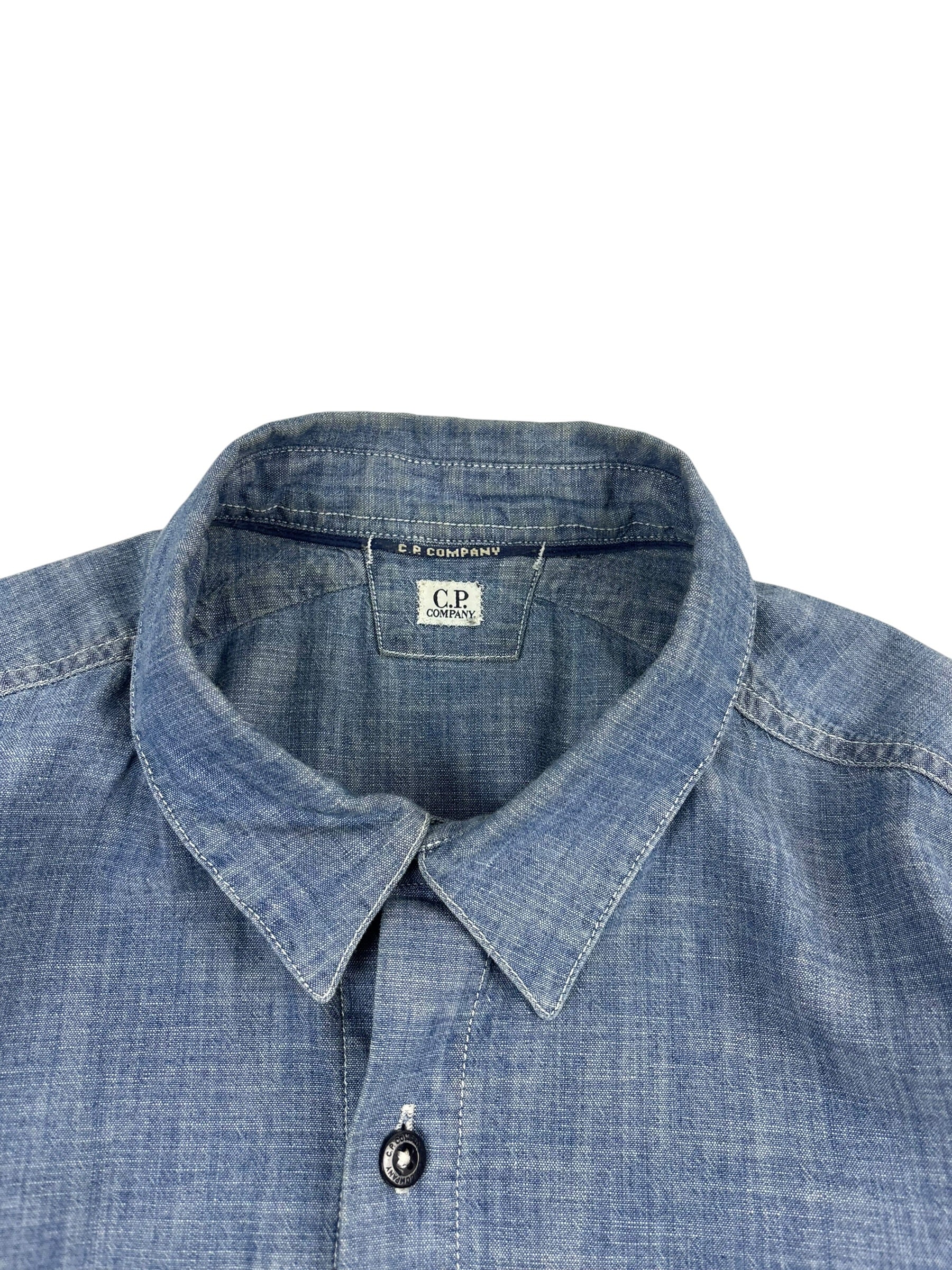 C.P. Company Logo-Print Chambray Shirt