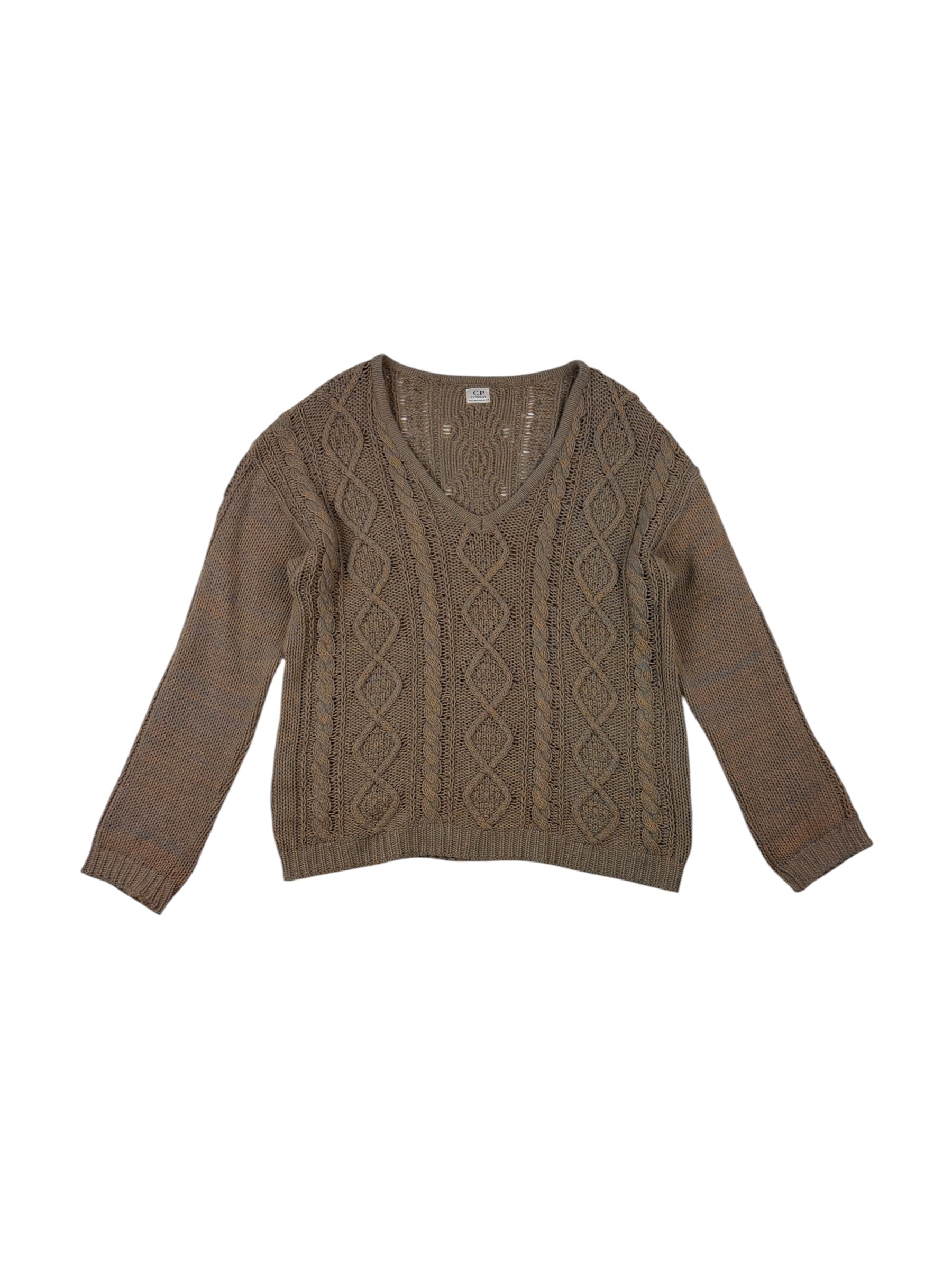C.P. Company 80s V-Neck Cable Knit Sweater