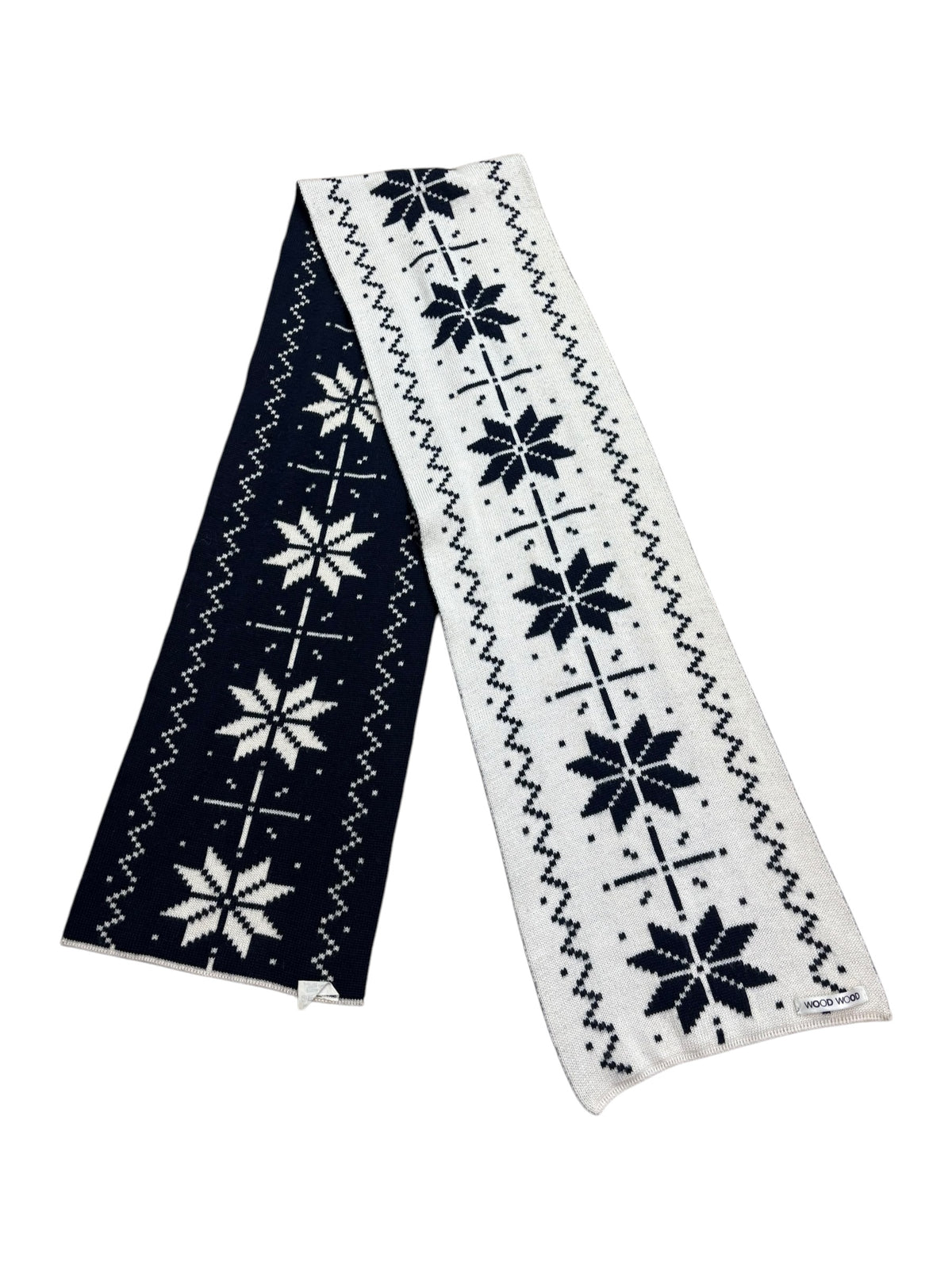 Wood Wood Nordic Snowflake Jacquard Knit Scarf