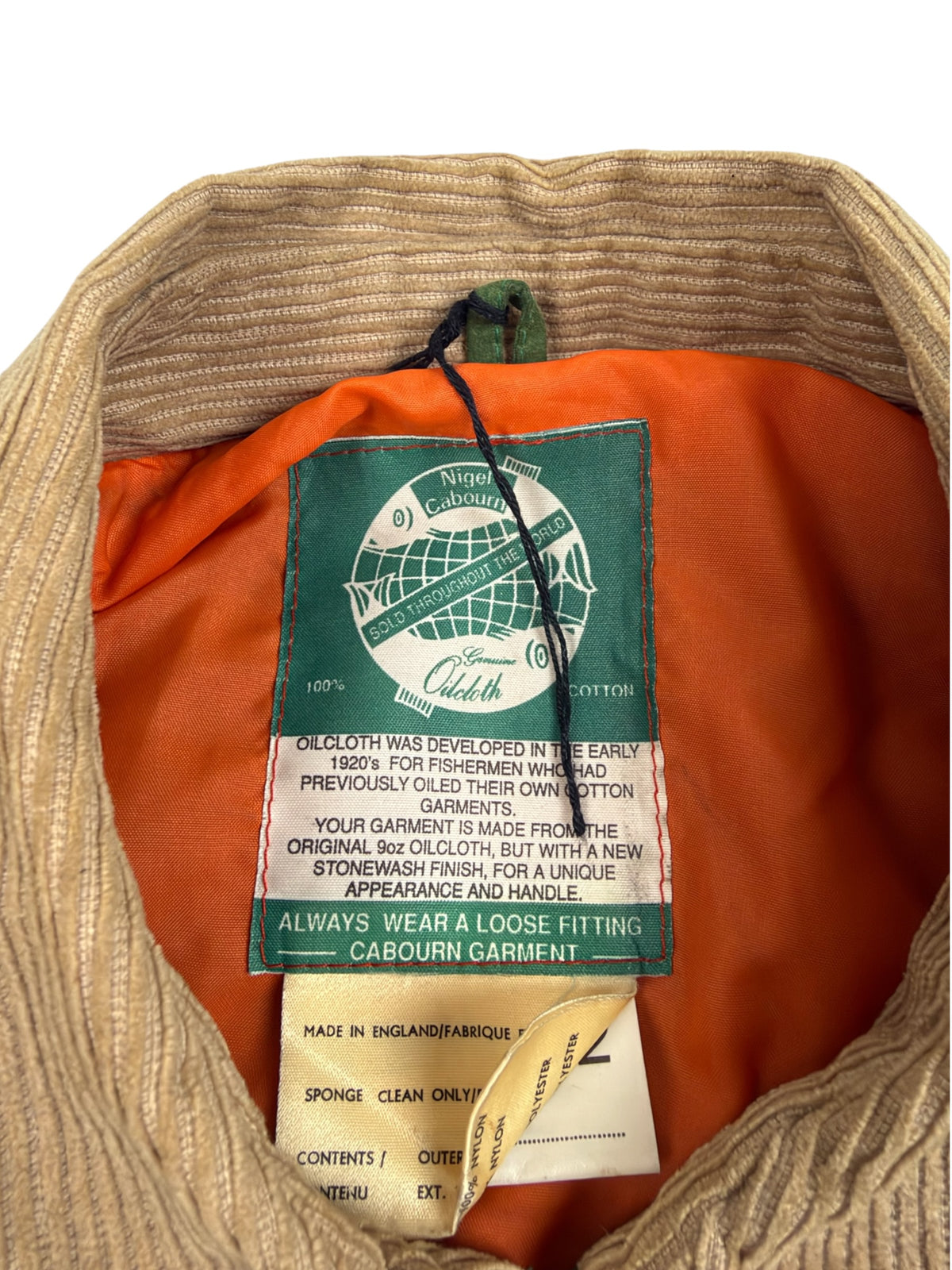 Nigel Cabourn 80s Oil Cloth Fireman Clip Coat