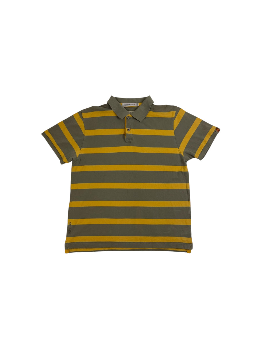 Nigel Cabourn 2000s Utility Striped Polo Shirt