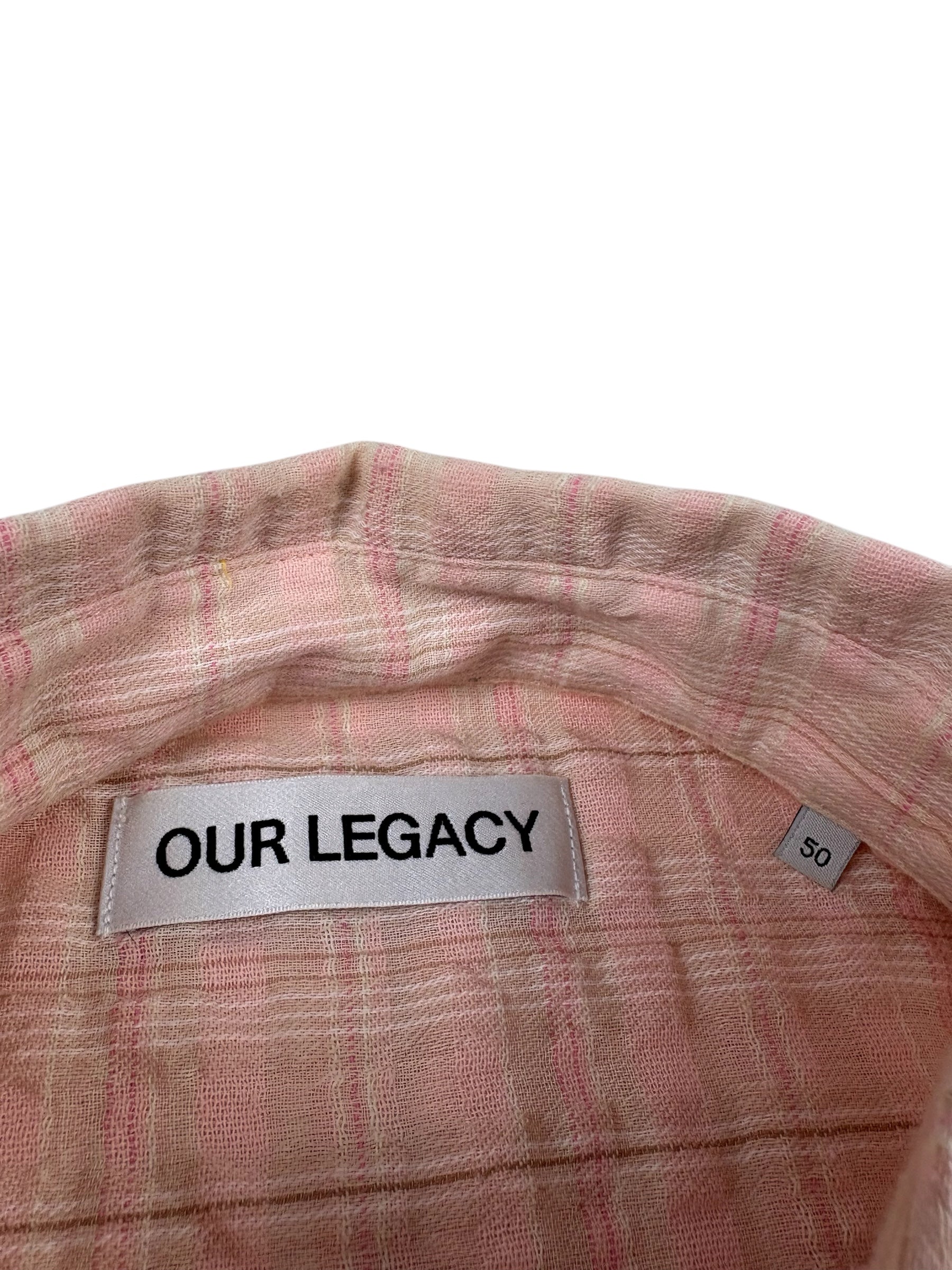 Our Legacy Borrowed Pink Check Shirt