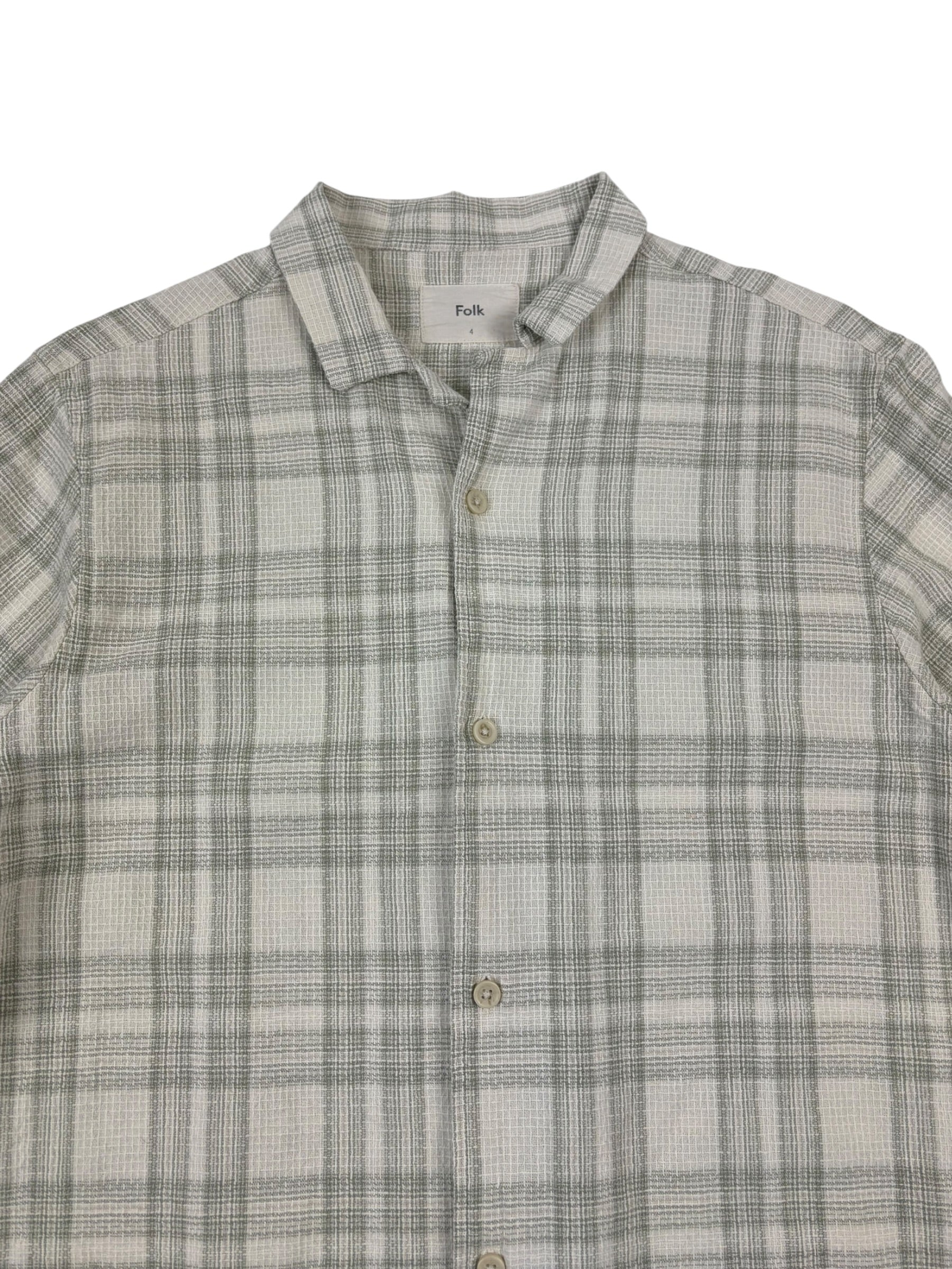 Folk Checkered Soft Collar Shirt