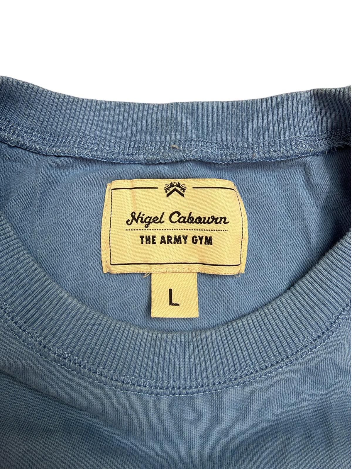 Nigel Cabourn Army Gym Globe Embroidered T-Shirt