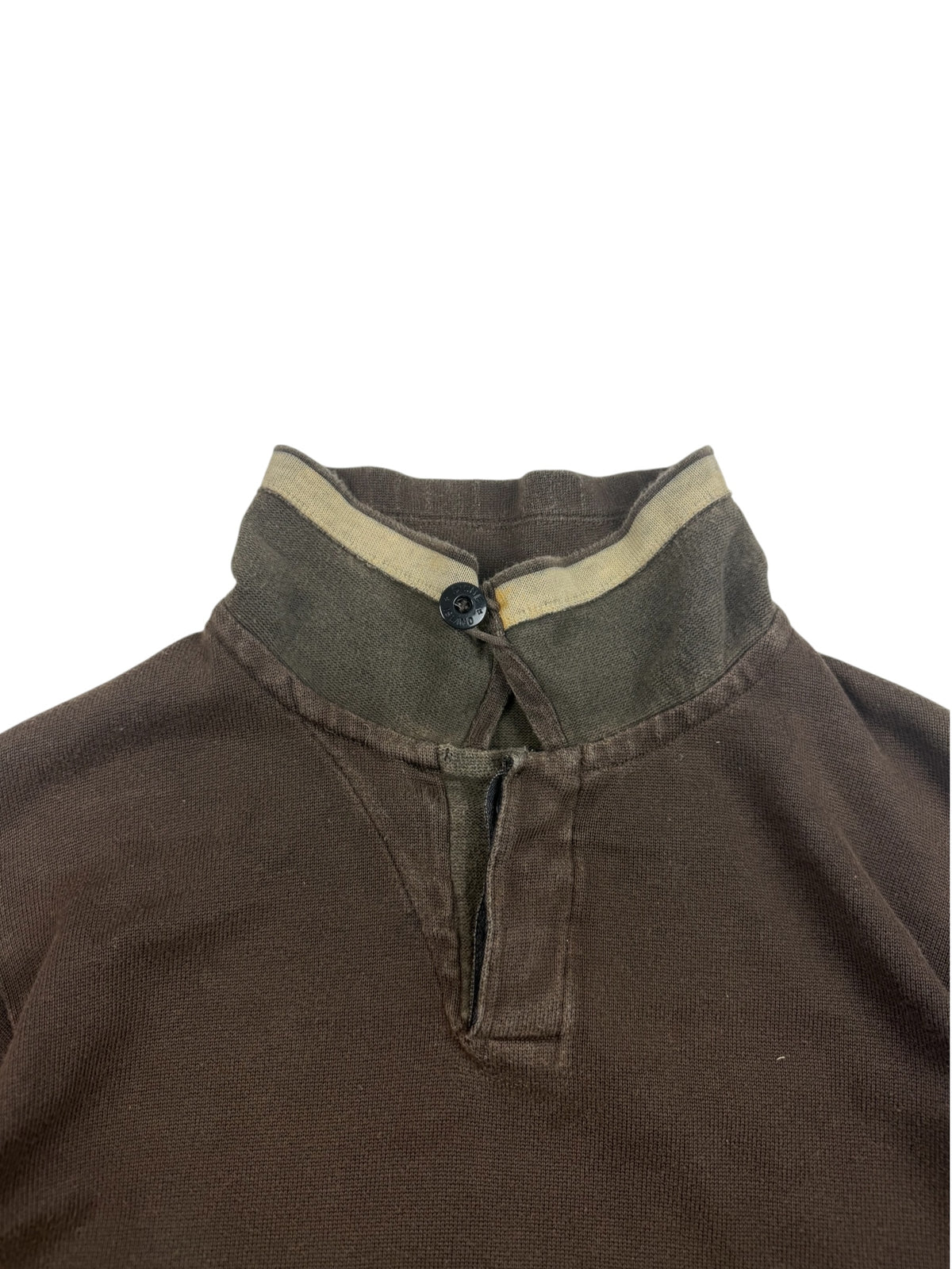 Stone Island 90s Button Mock Neck Sweatshirt