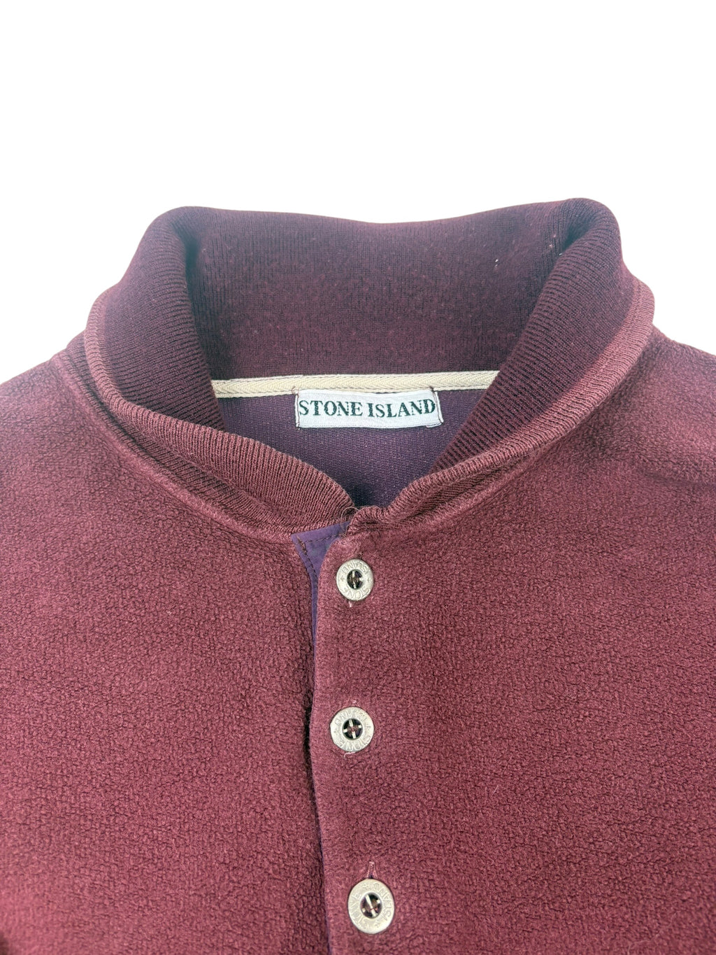 Stone Island SS87 Henley Collar Pullover Sweatshirt
