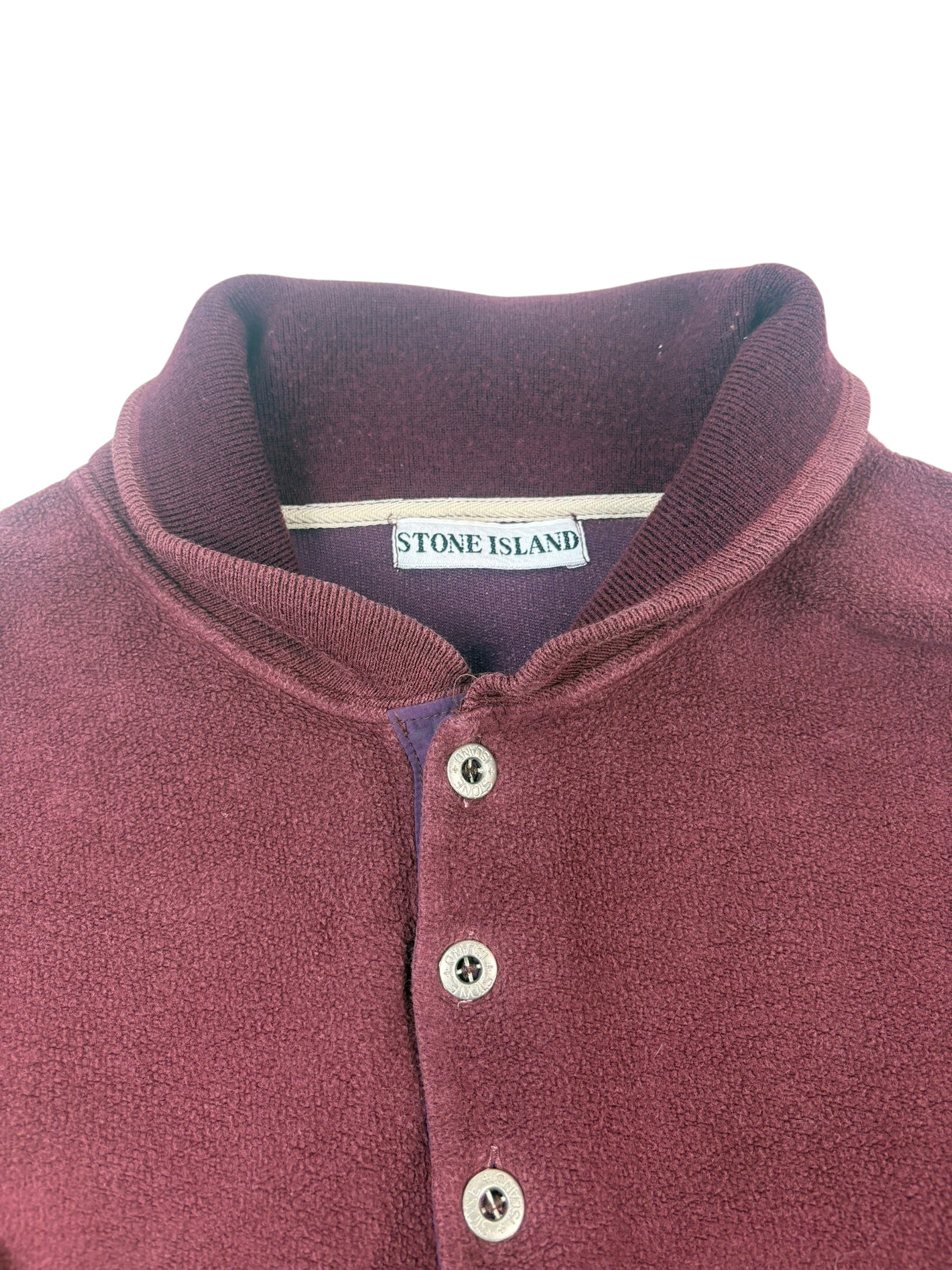 Stone Island SS87 Henley Collar Pullover Sweatshirt