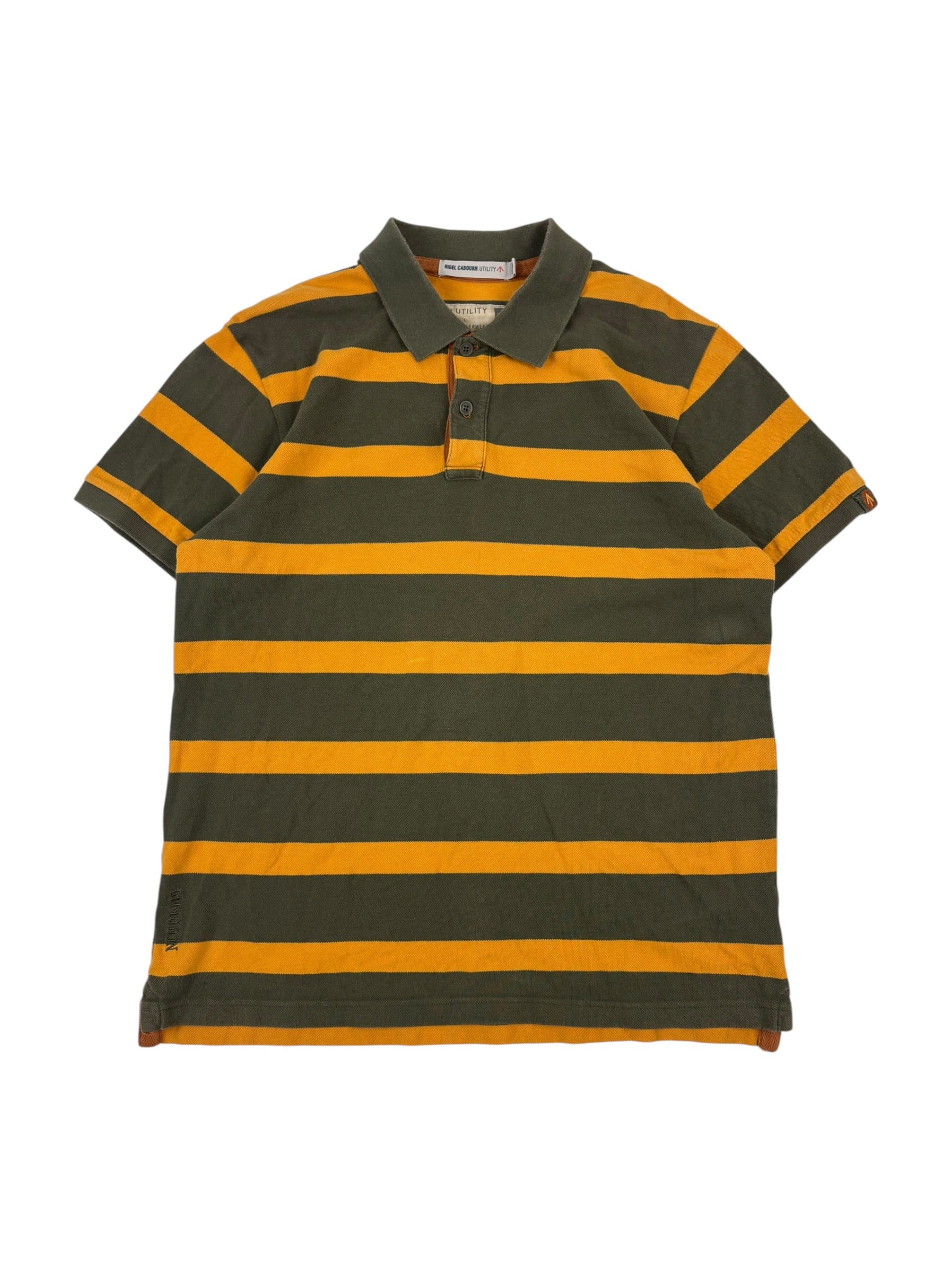 Nigel Cabourn 2000s Utility Striped Polo Shirt