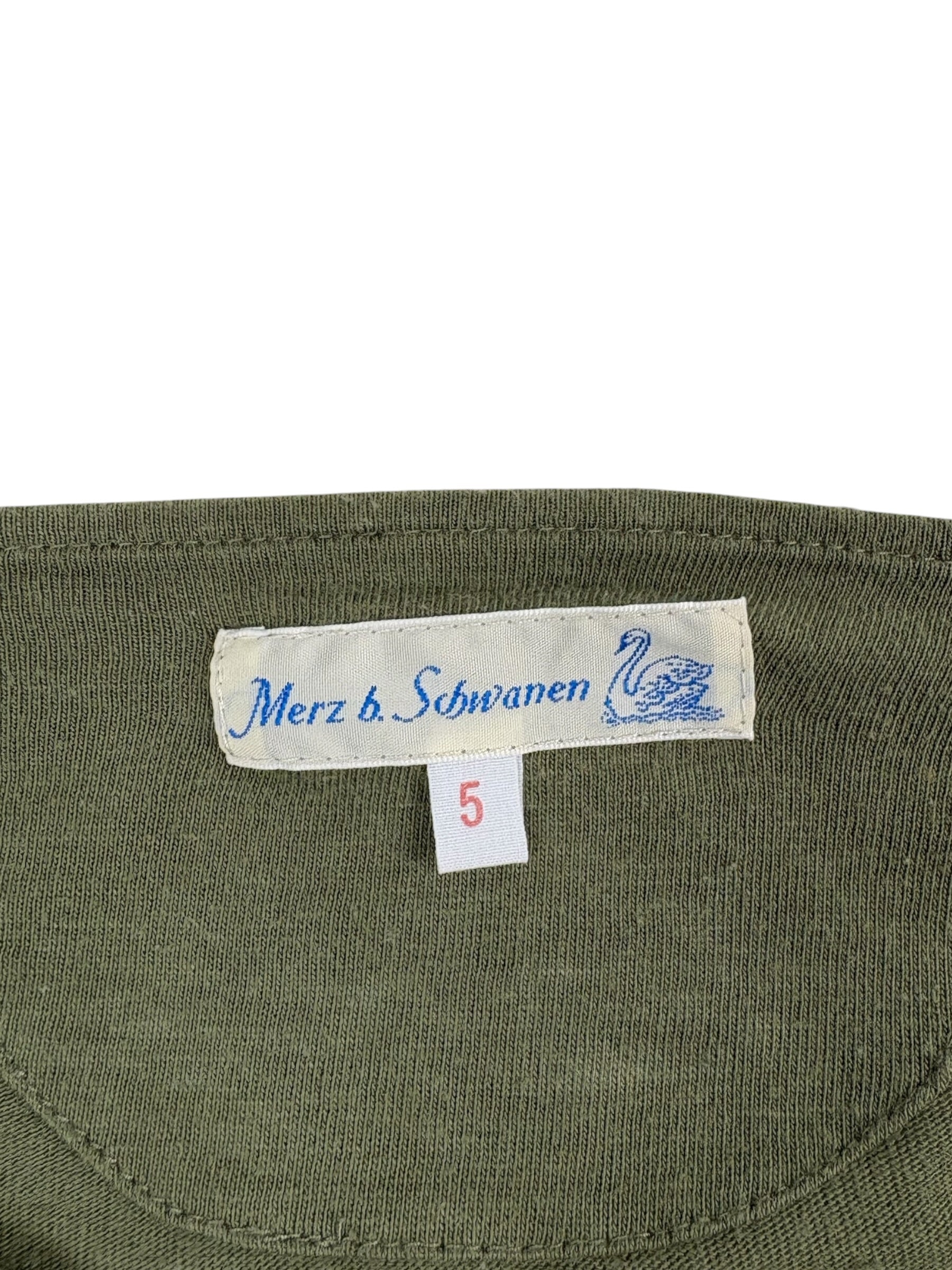 Merz B Schwanen 206 Army Green Henley Long Sleeve T-Shirt