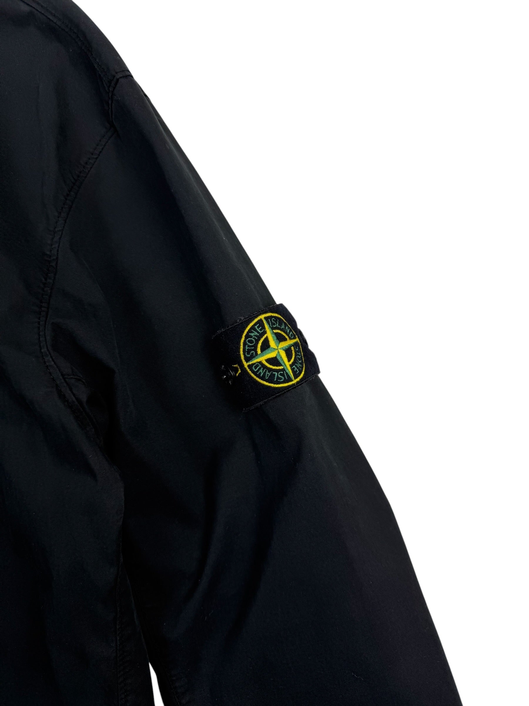 Stone Island Black Supima Cotton Stretch Overshirt
