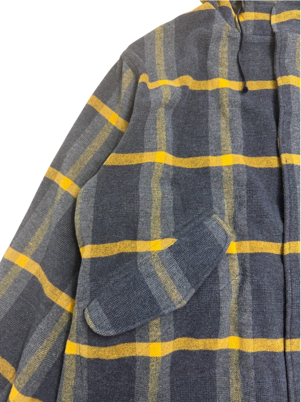 Universal Works Wool Check Hooded Coat