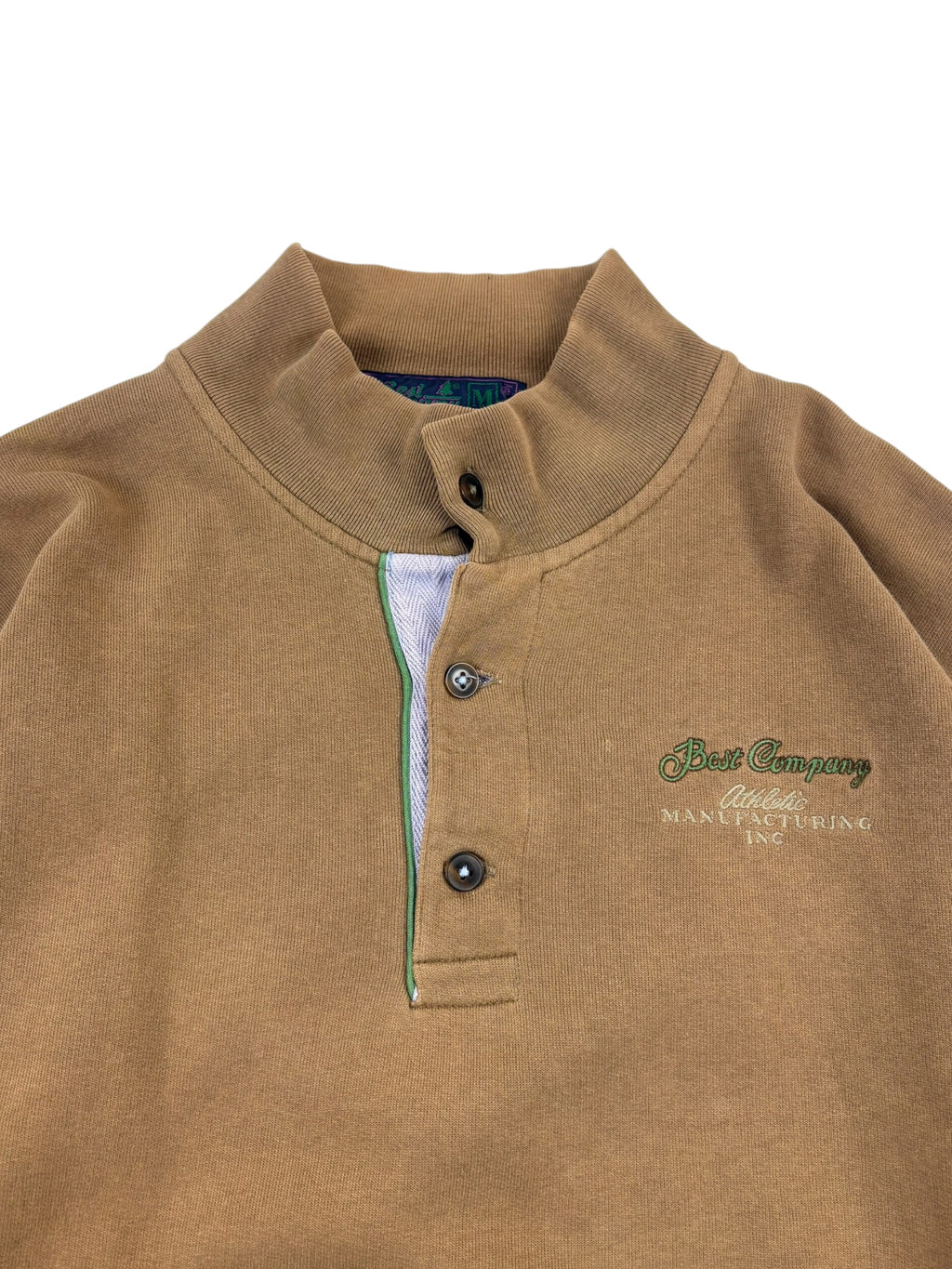 Best Company 80s Quarter Button Up Sweatshirt