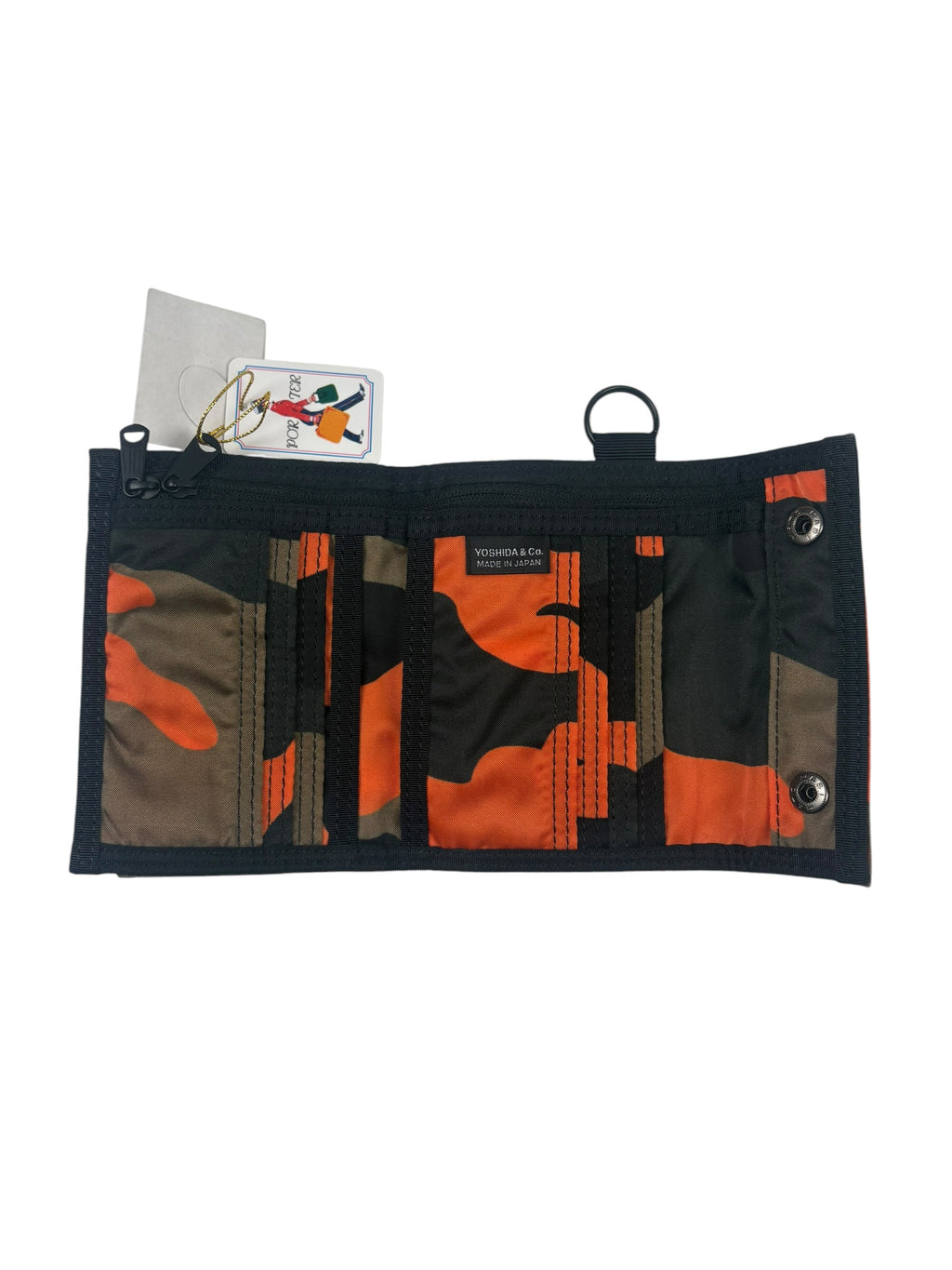 Porter by Yoshida & Company Woodland Orange Camo Wallet