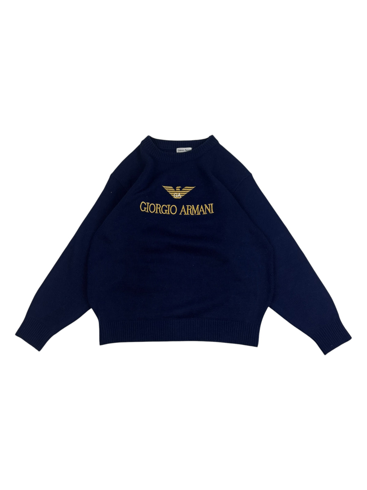 Giorgio Armani 80s Embroidered Knit