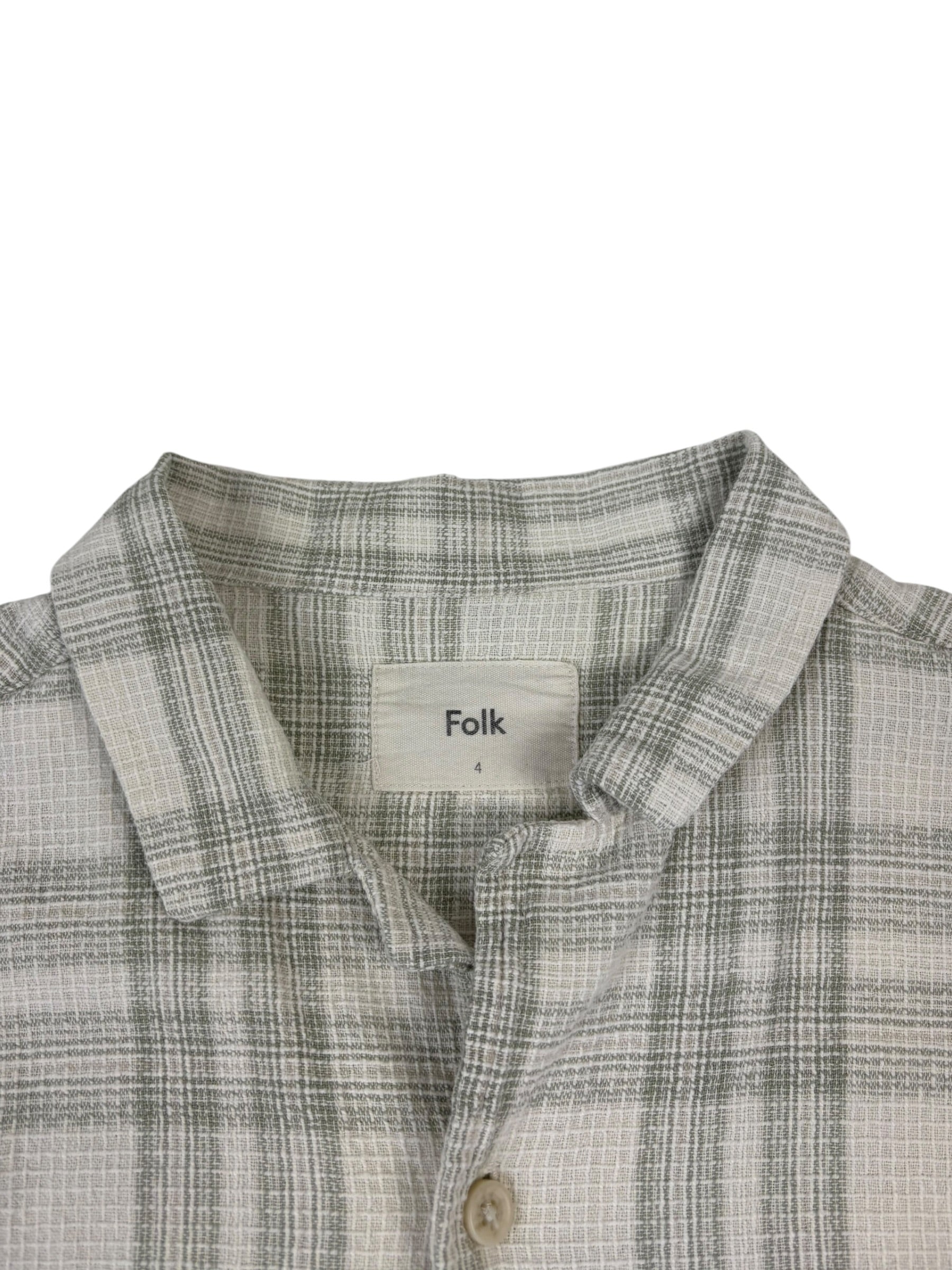 Folk Checkered Soft Collar Shirt