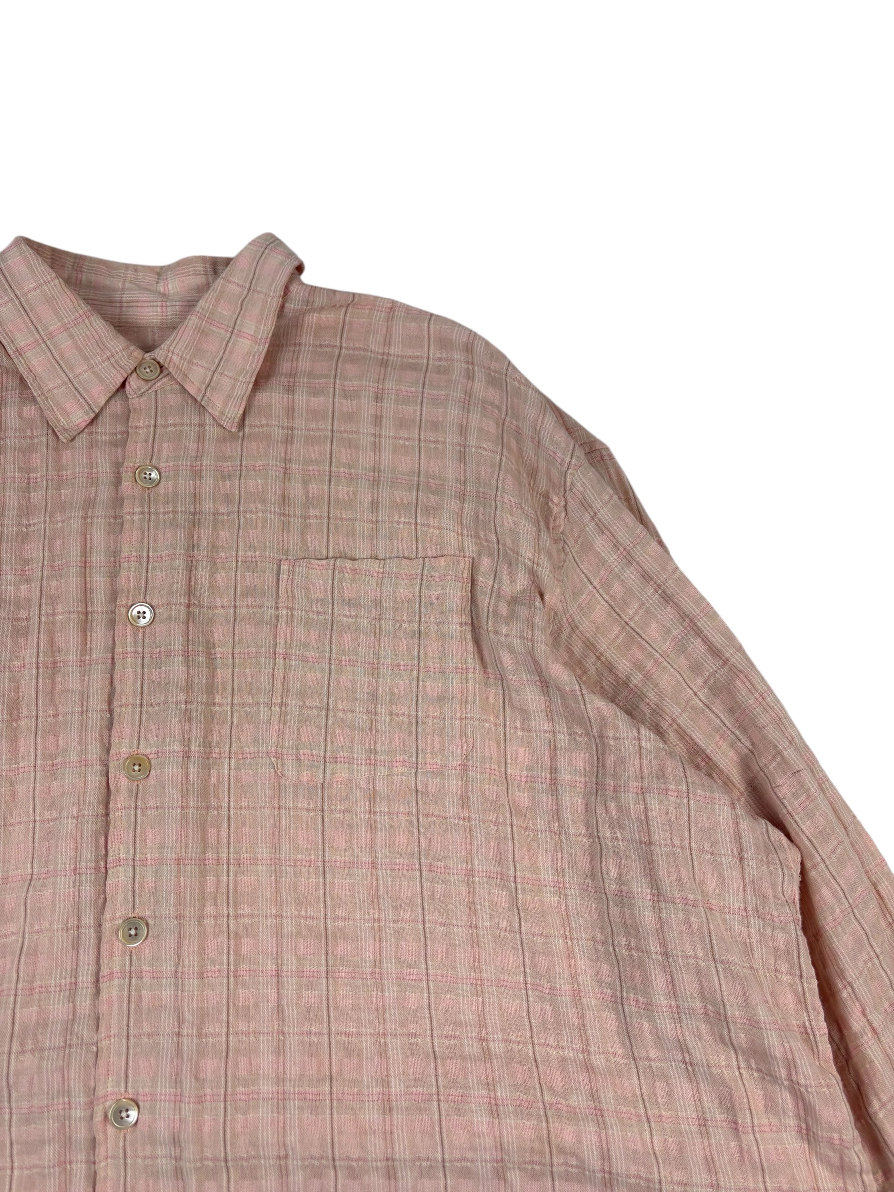 Our Legacy Borrowed Pink Check Shirt
