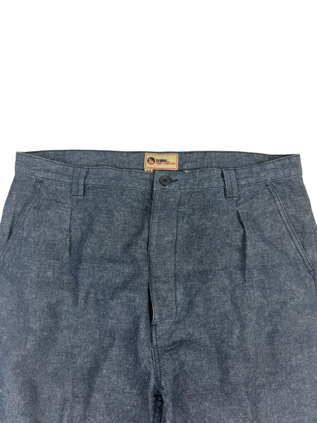 Nigel Cabourn Lybro Pleated Denim Work Chinos