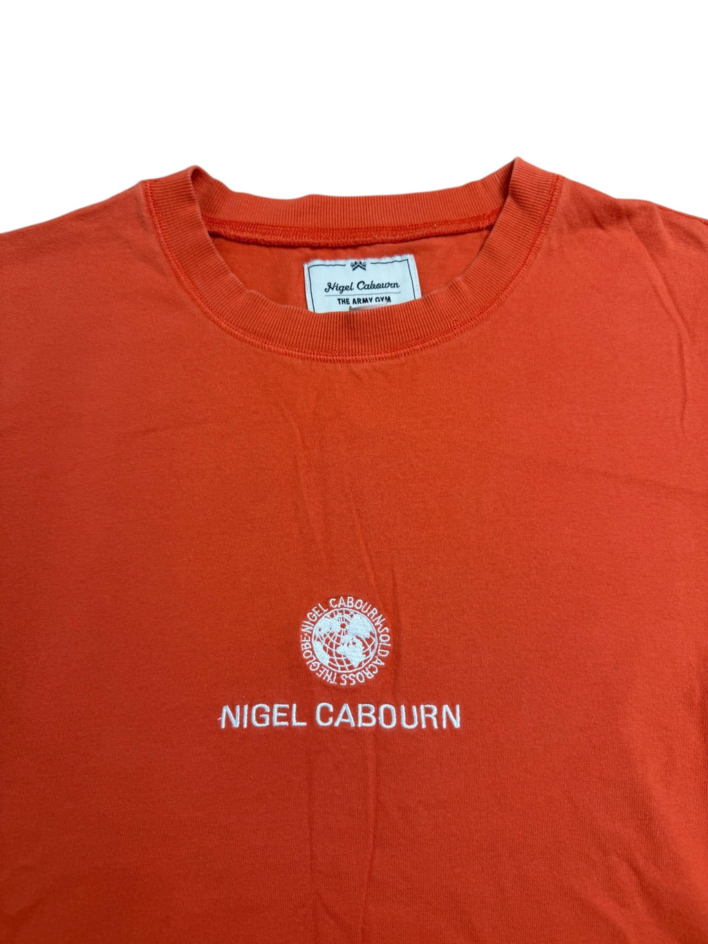 Nigel Cabourn Army Gym Globe Embroidered T-Shirt