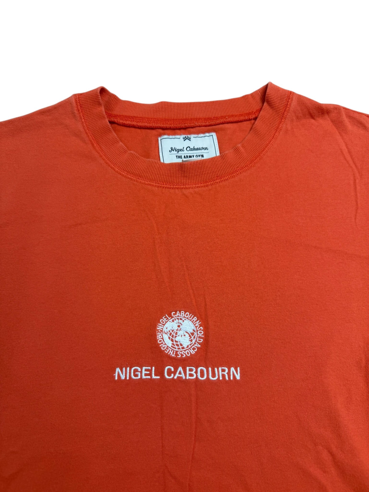 Nigel Cabourn Army Gym Globe Embroidered T-Shirt
