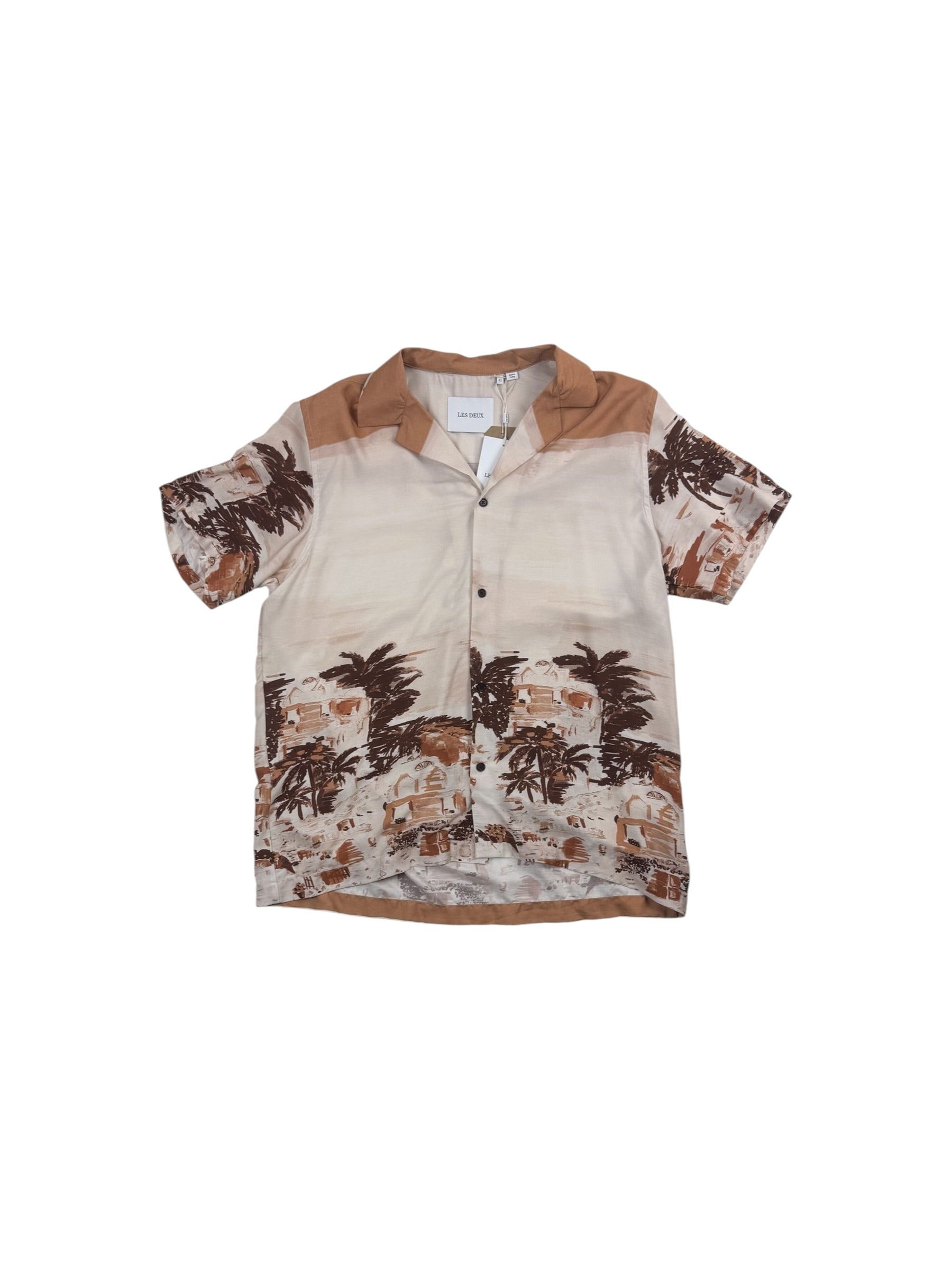 Les Deux Coastal AOP SS Terracotta Shirt