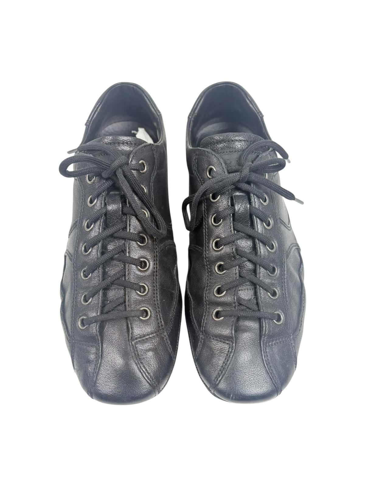 Prada Buffalo Diana Leather Lace Up Shoes