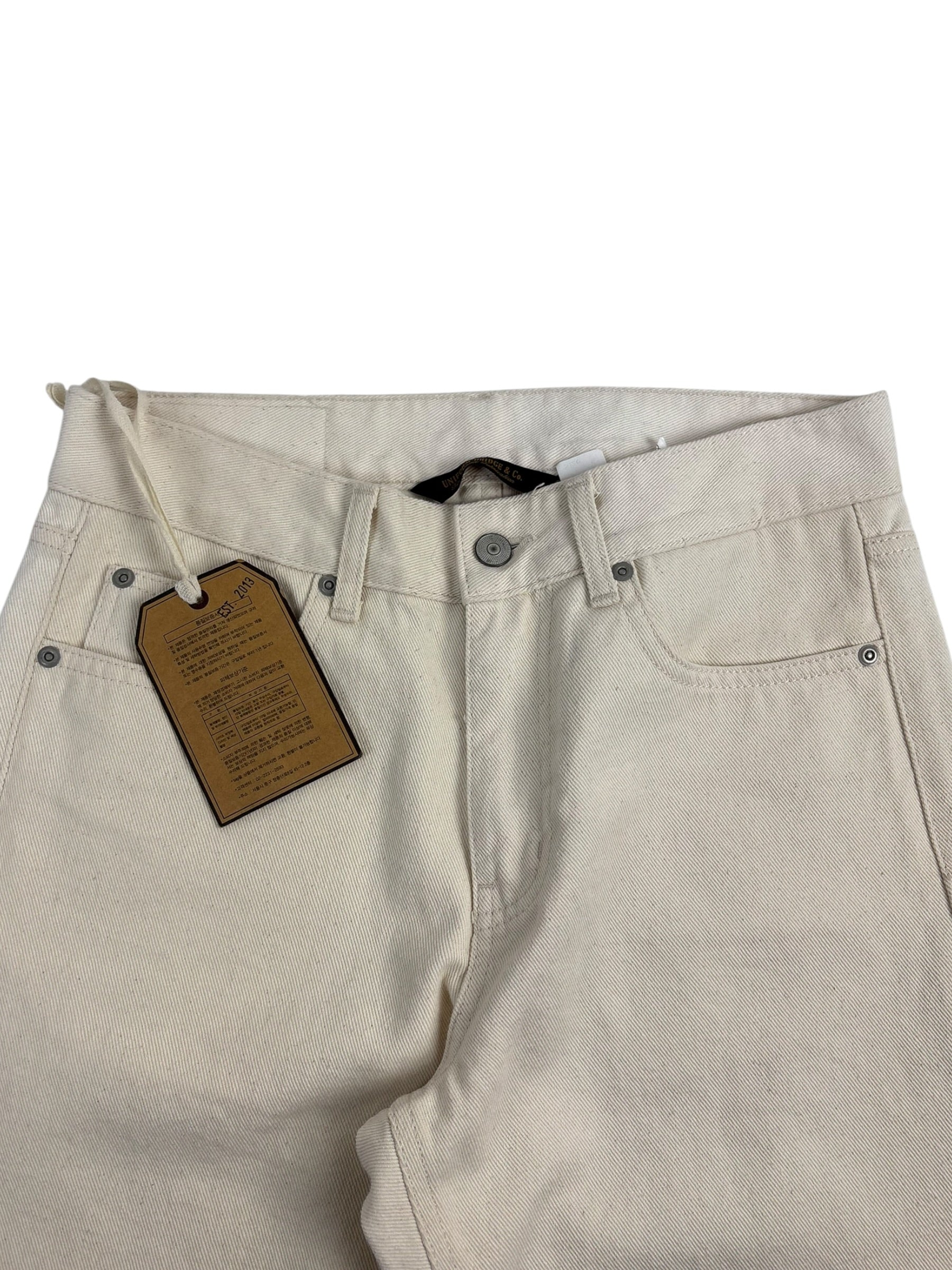 Uniform Bridge Washing Crop Denim Pants