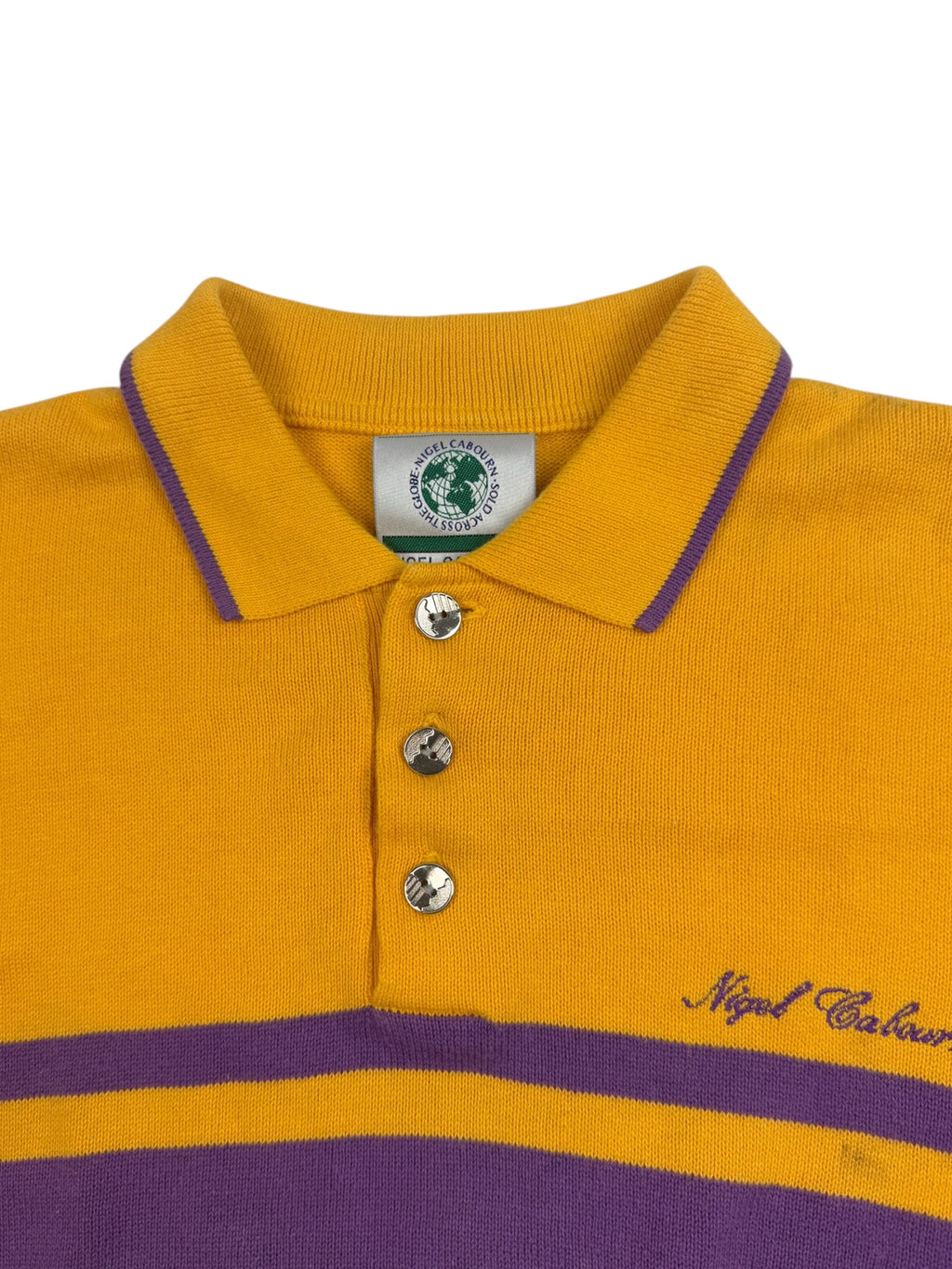 Nigel Cabourn 90s 'Sold Across The Globe' Knit Polo Jersey