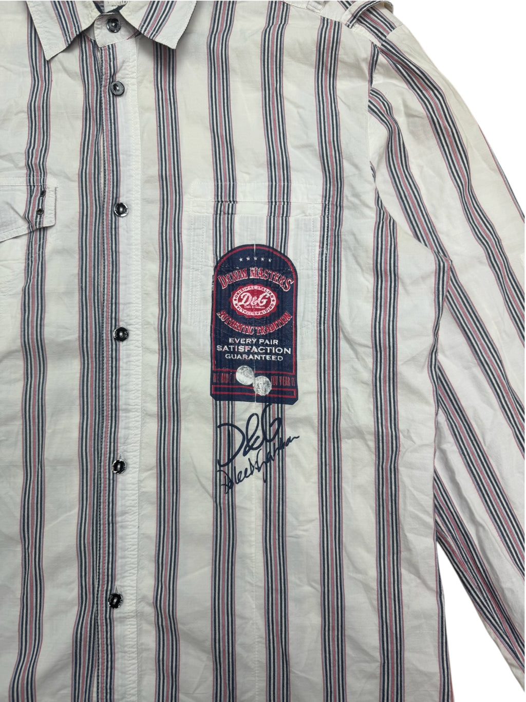 Dolce & Gabbana 2000s Striped Military Shirt