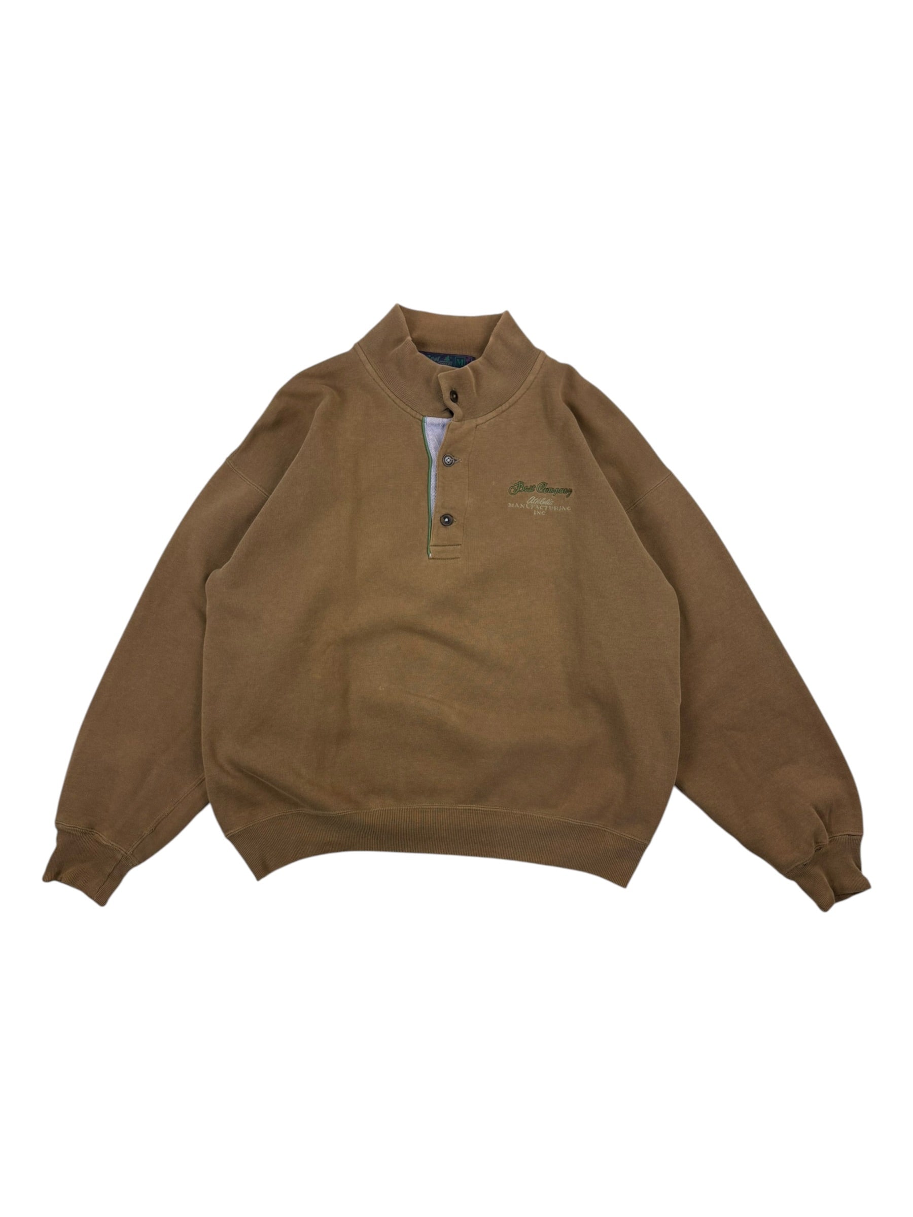 Best Company 80s Quarter Button Up Sweatshirt
