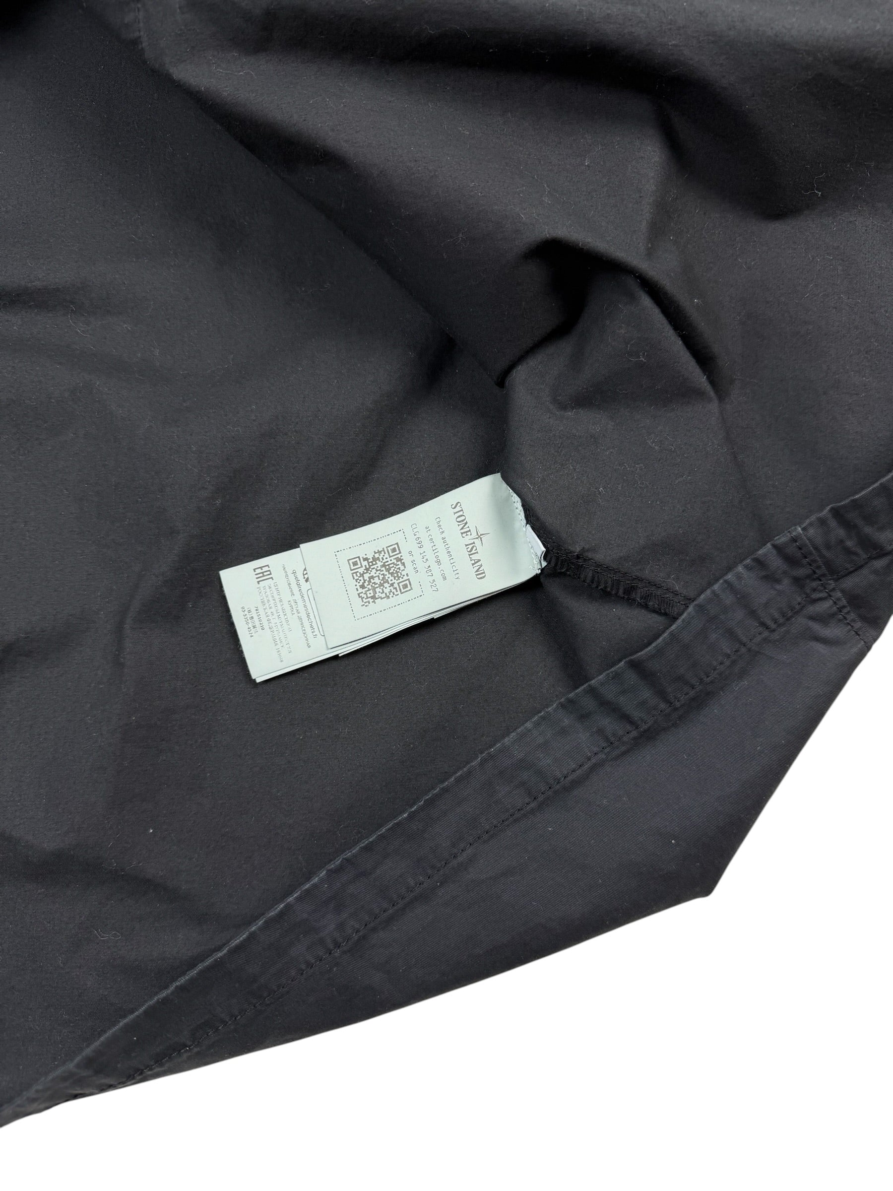 Stone Island Black Supima Cotton Stretch Overshirt