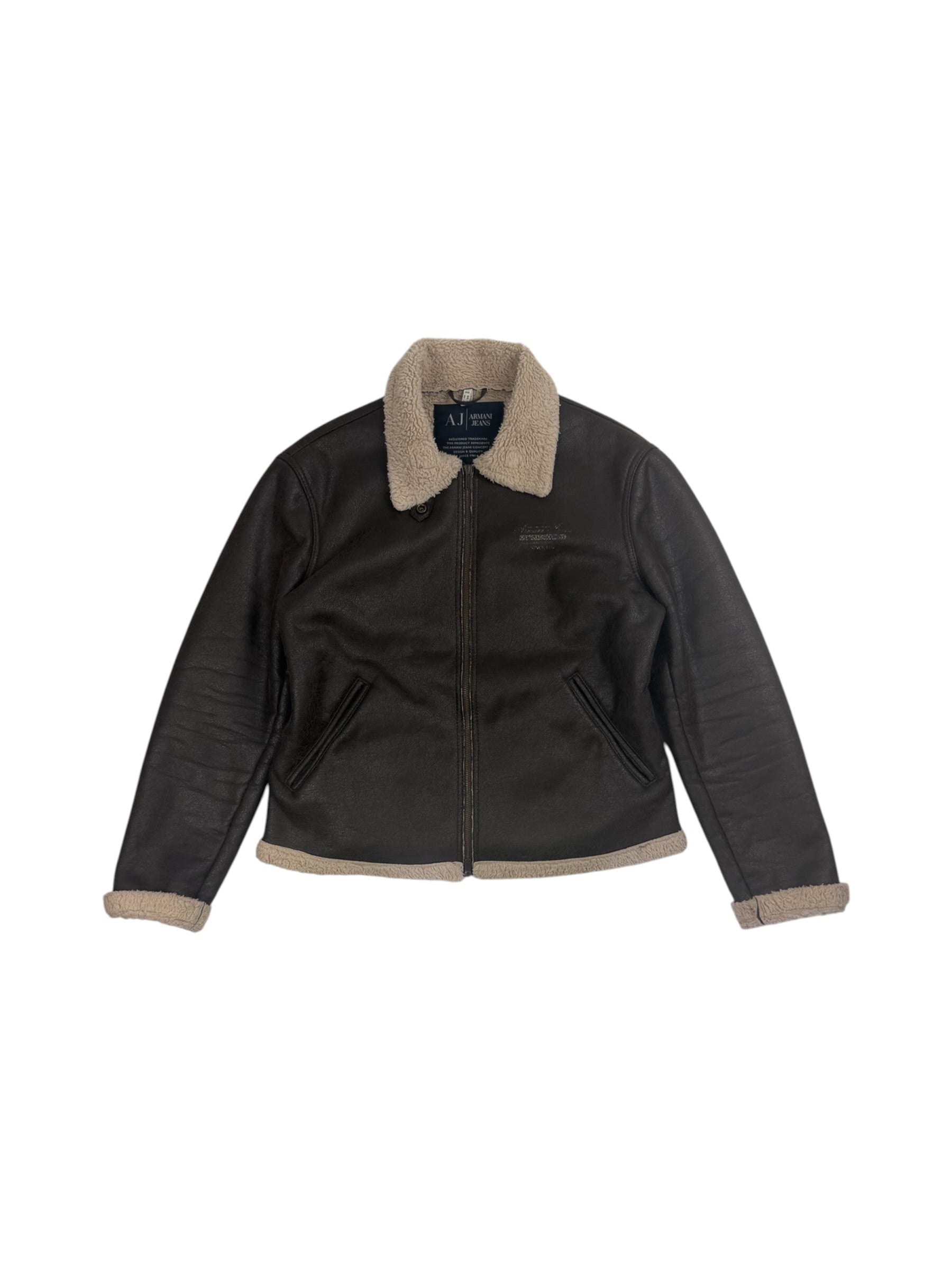 Armani Jeans 2000’s Shearling Aviator Jacket