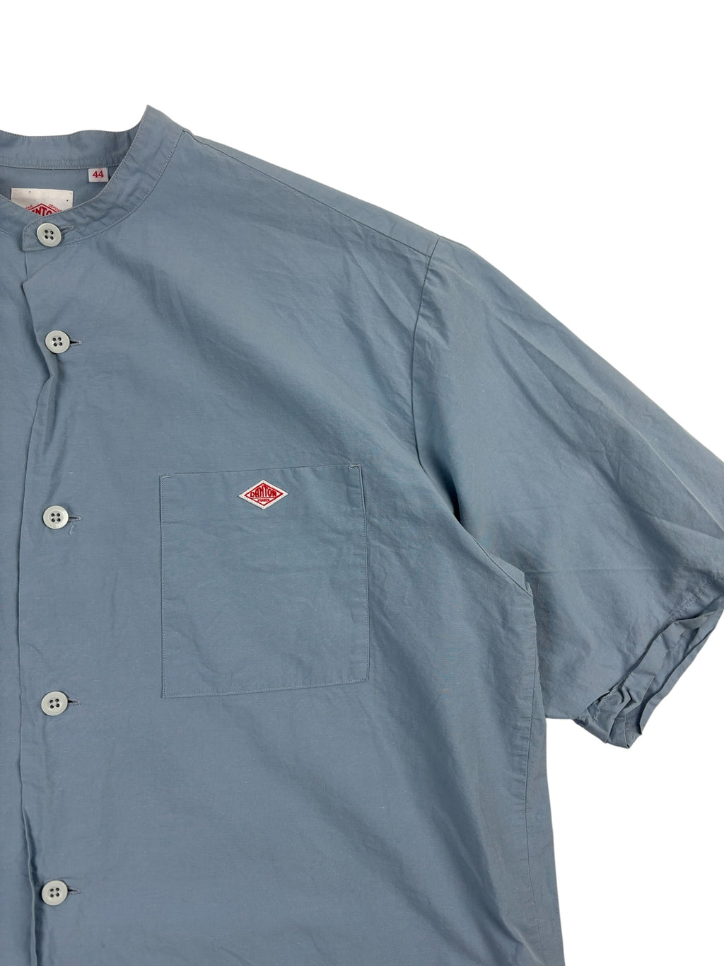 Danton Broadcloth Band Collar Shirt