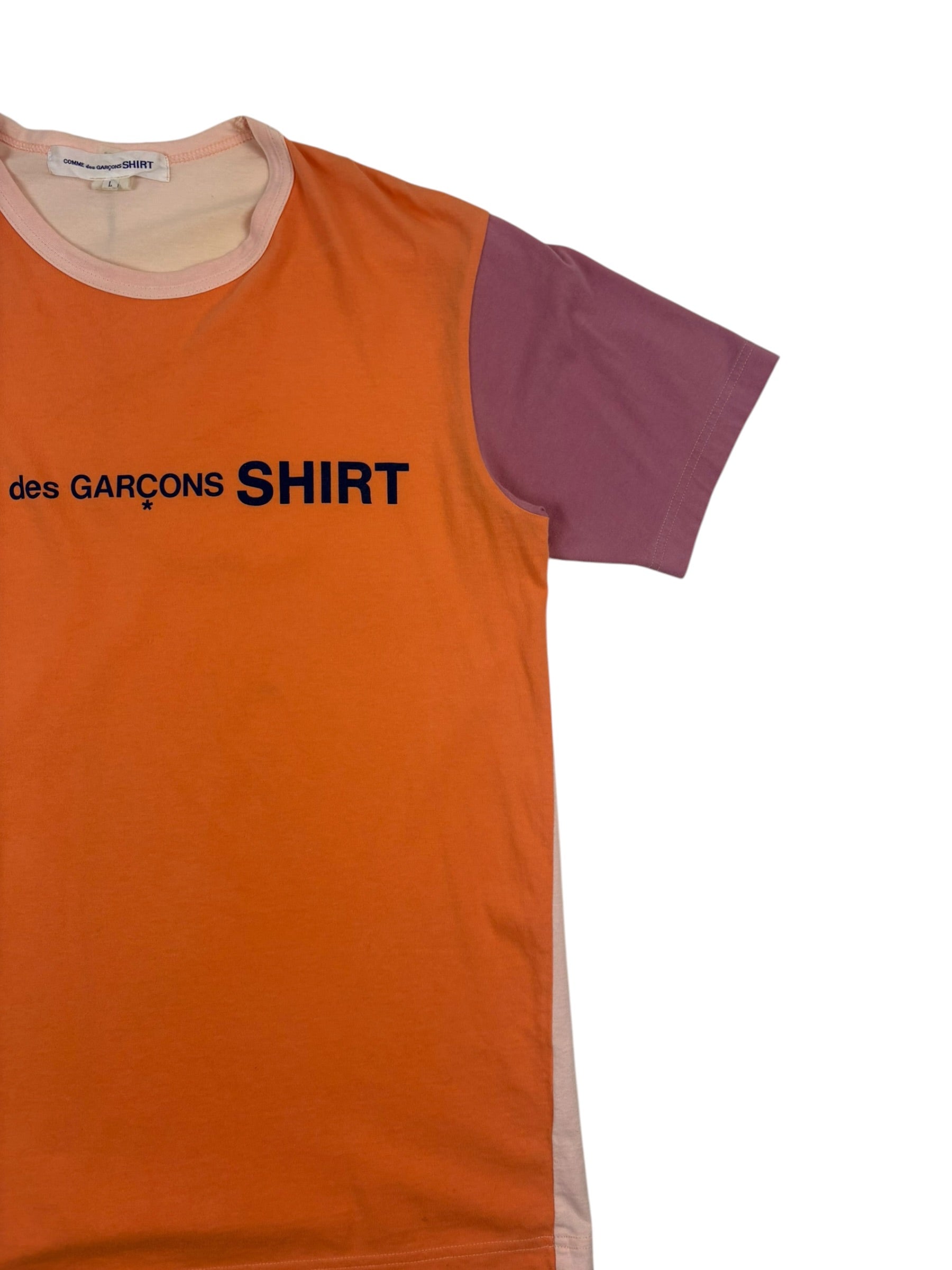 Comme Des Garçons SHIRT Colour-block Logo T-Shirt