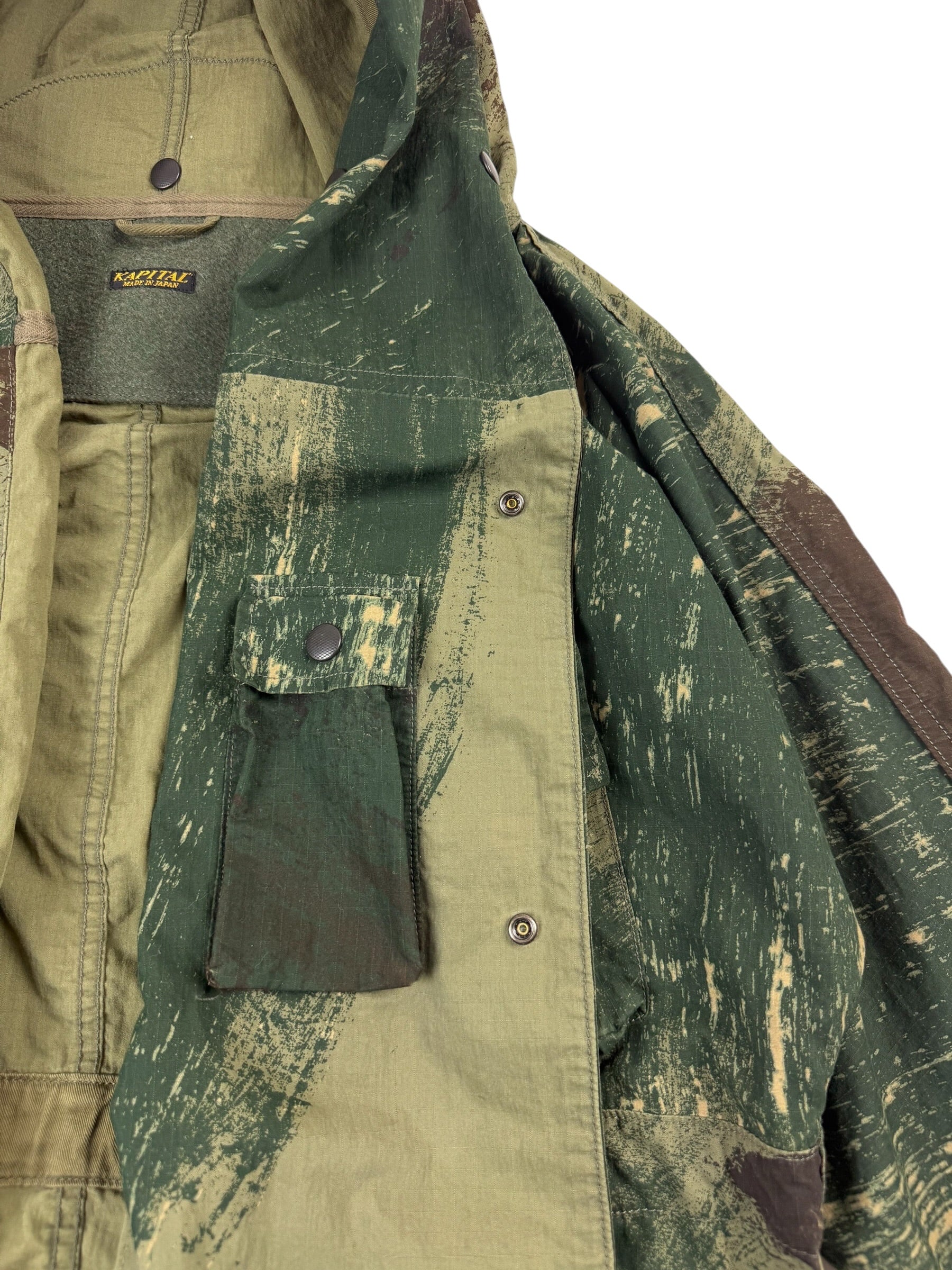 Kapital Ripstop Brush Camo Ring Coat