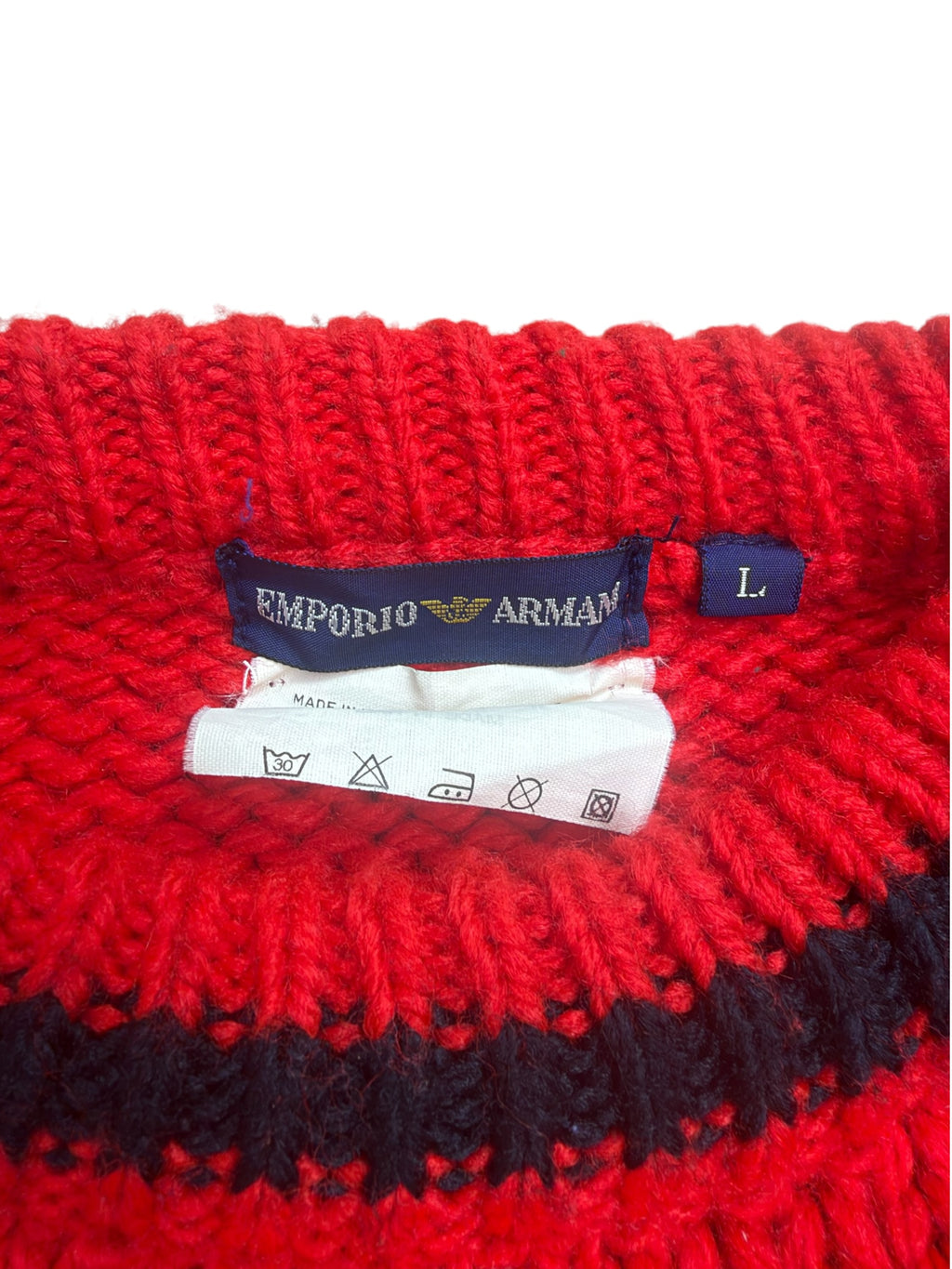 Emporio Armani 80s Chunky Knit Sweatshirt