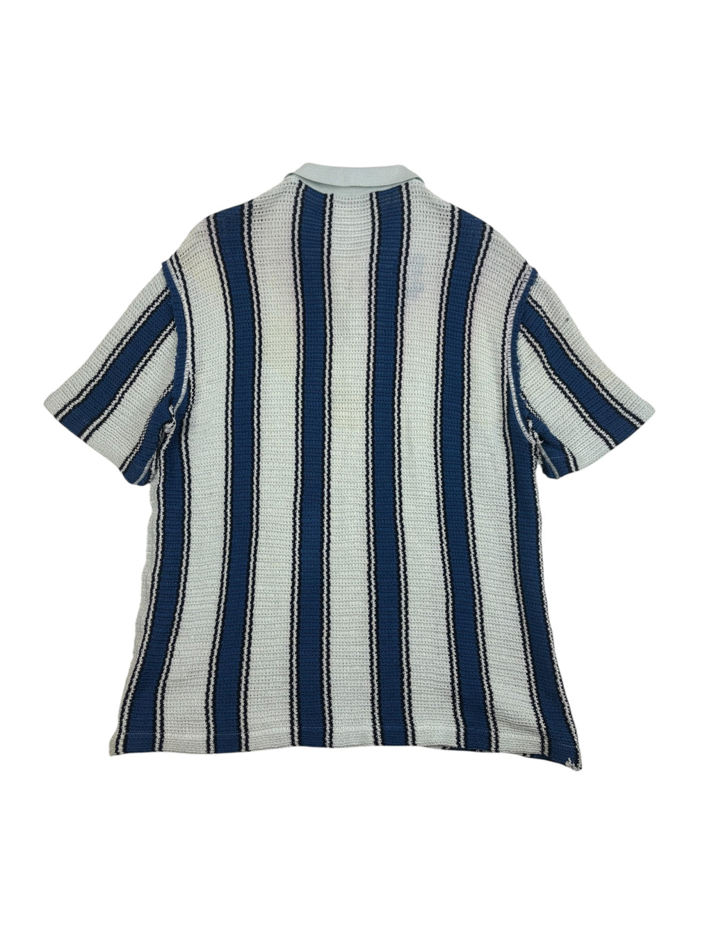 Dolce & Gabbana 2000s Striped Open Knit Polo Shirt