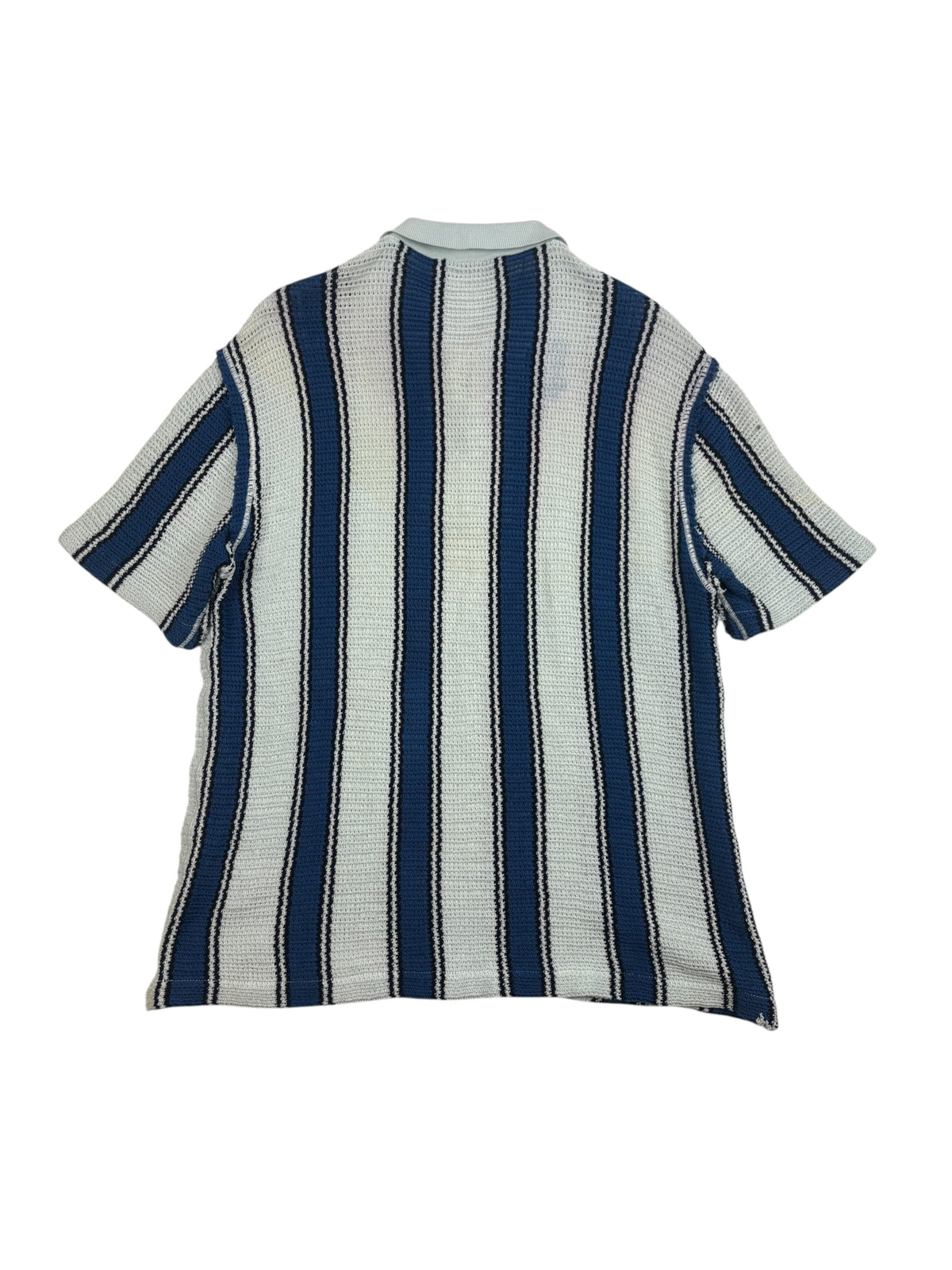 Dolce & Gabbana 2000s Striped Open Knit Polo Shirt