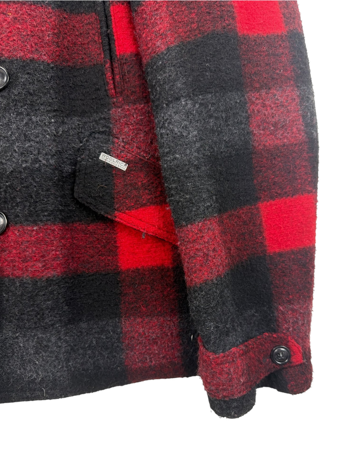 Woolrich John Rich & Bros Buffalo Plaid Wool Coat
