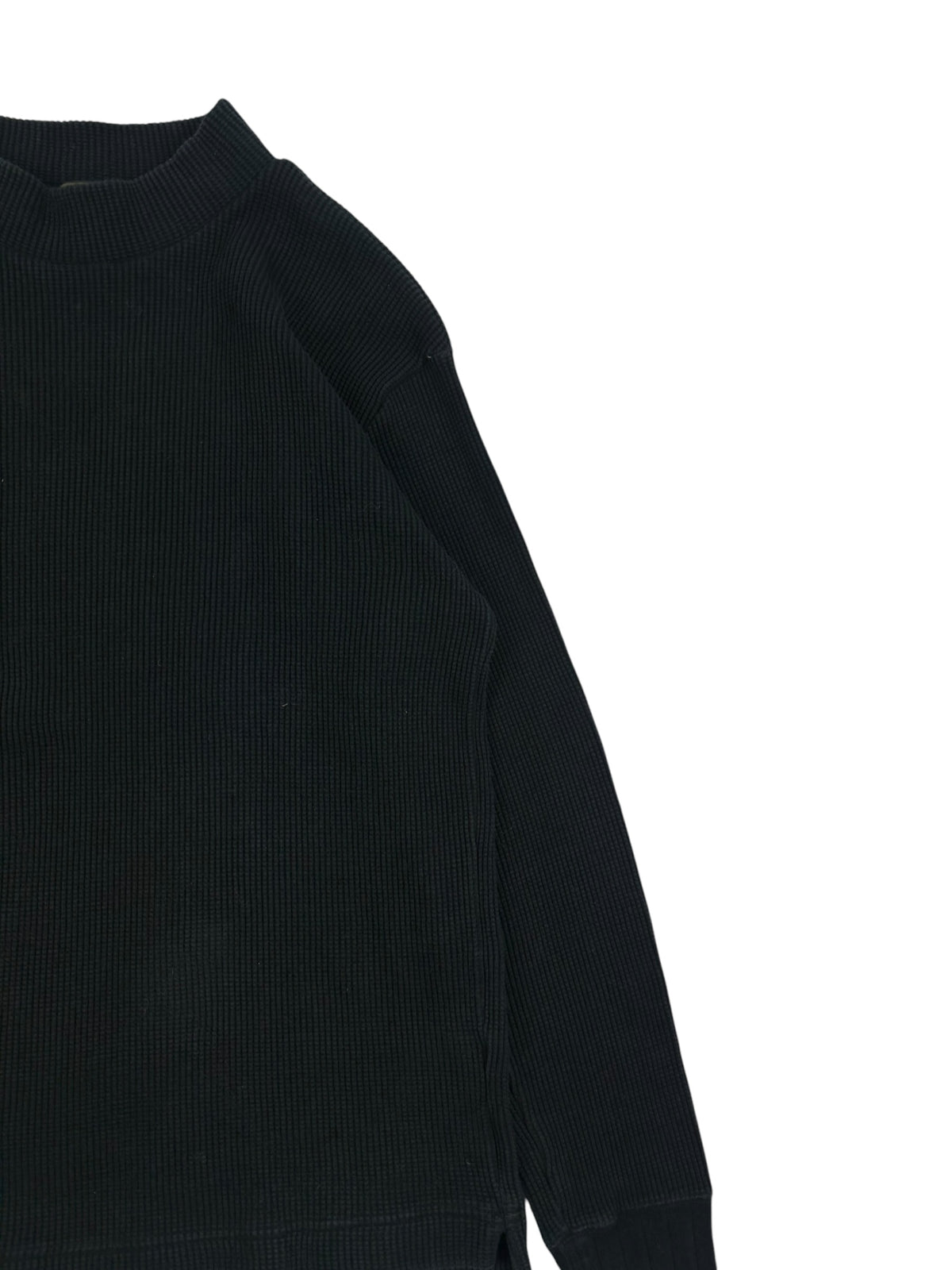 Nigel Cabourn Mainline Waffle Knit Mock Neck Sweatshirt