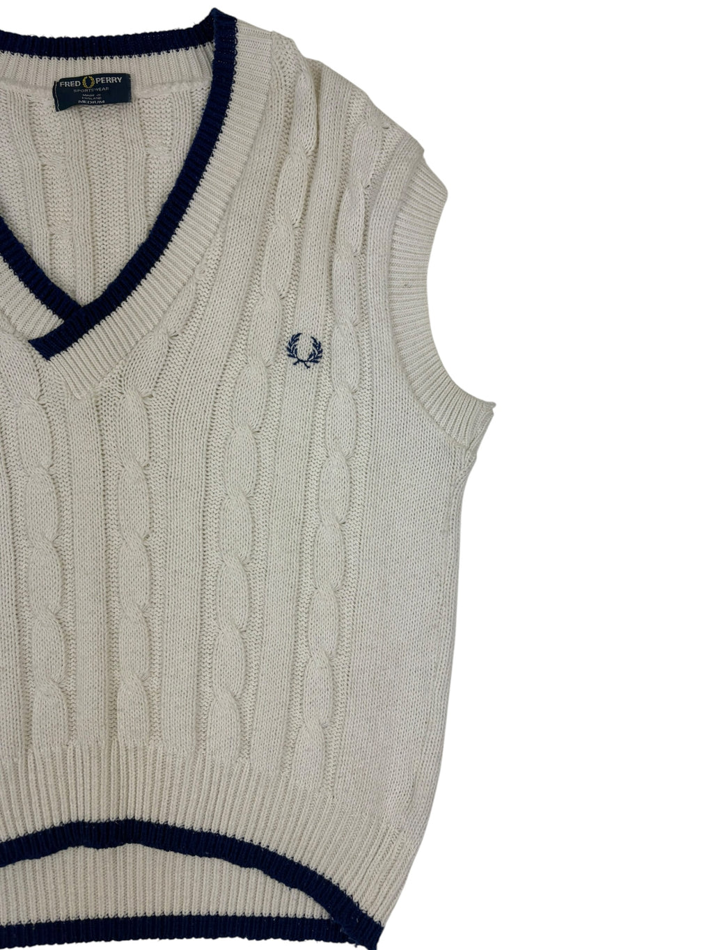 Fred Perry England 80’s Cable Vest Knit