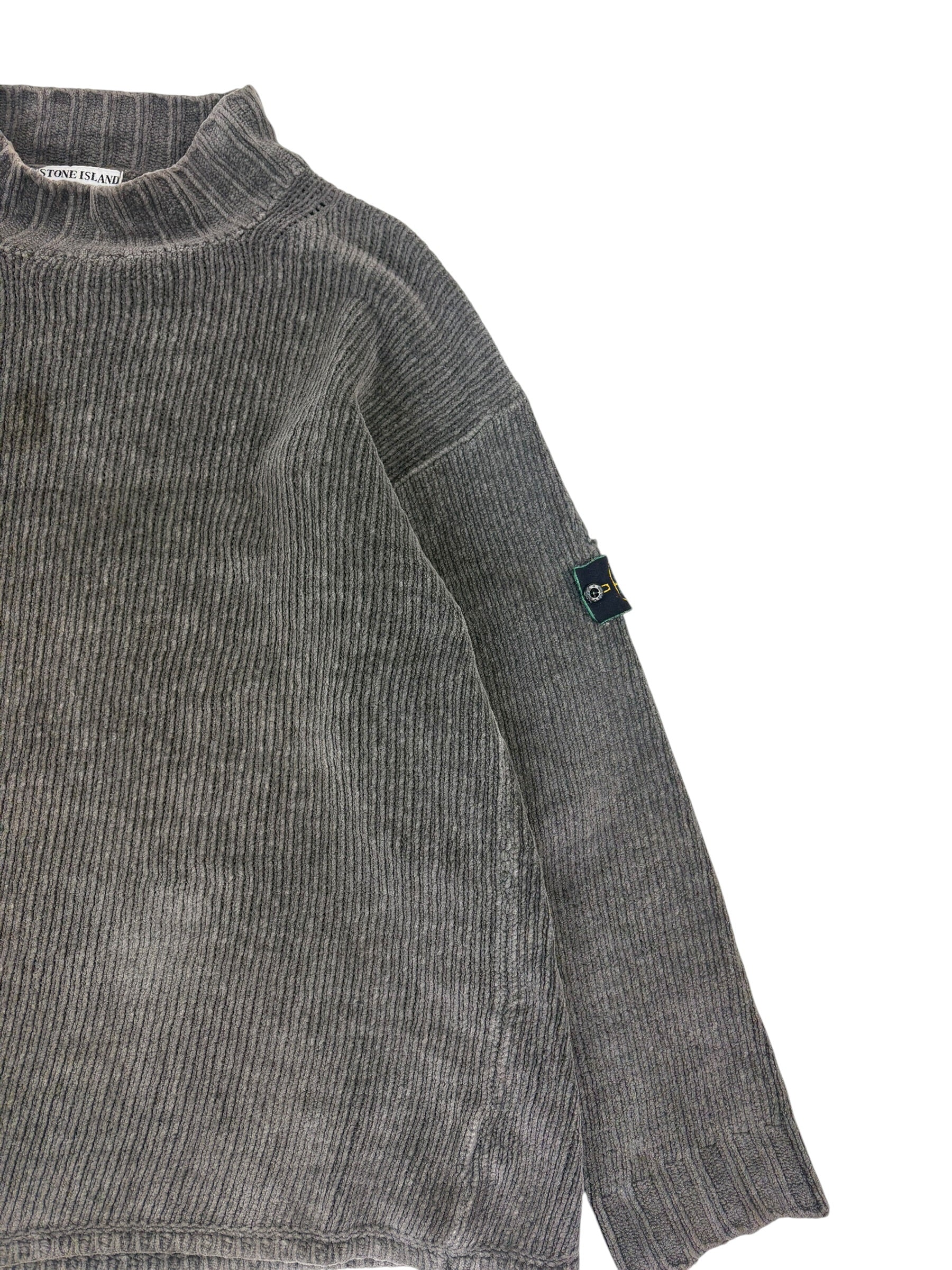 Stone Island AW98 Chenille Mock Neck Sweater