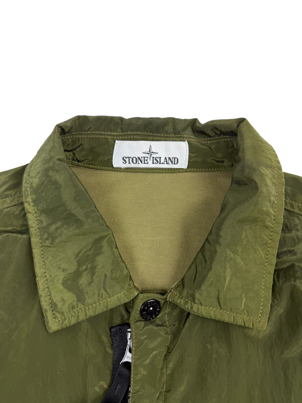 Stone Island AW17 Green Nylon Metal Shimmer Overshirt