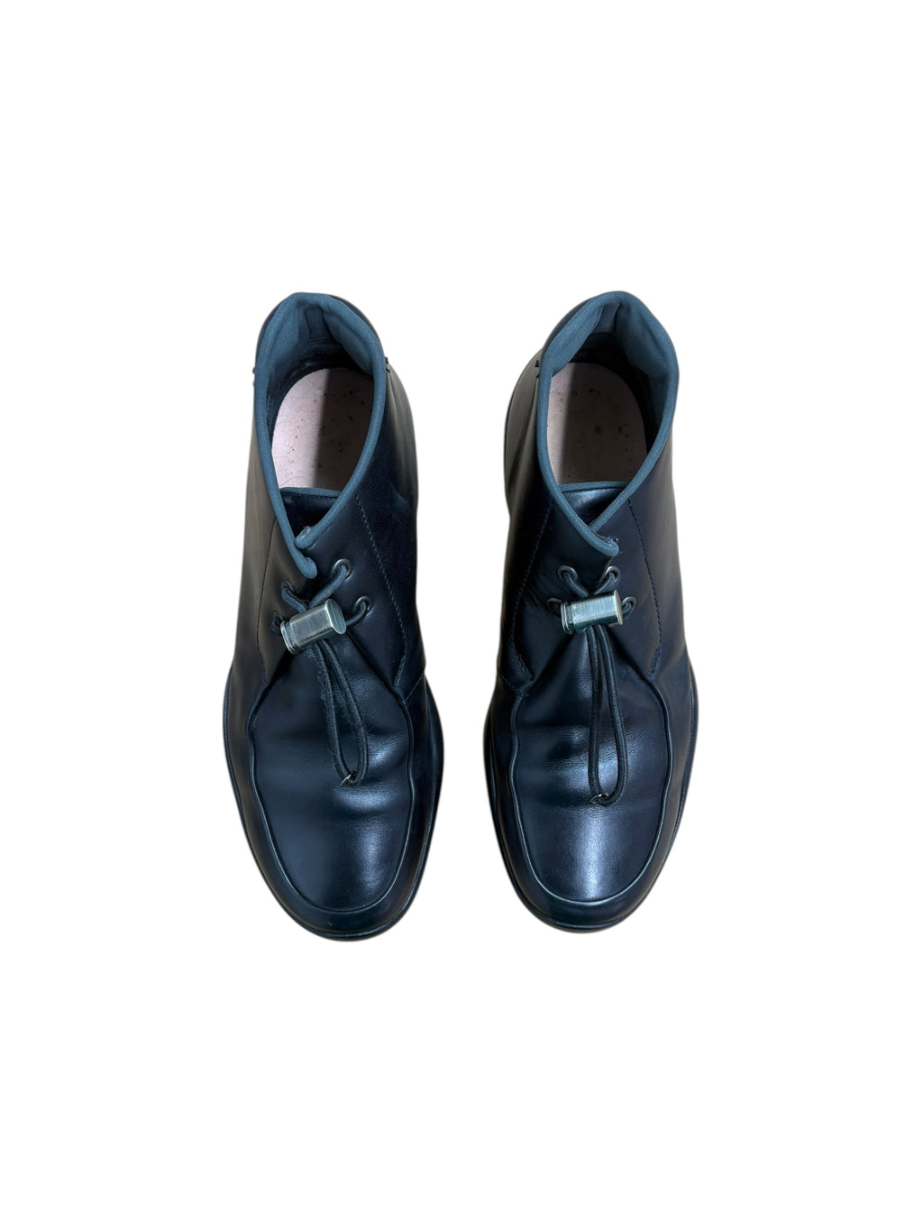 Prada Sports 2000s Leather Moc-Toe Ankle Boots