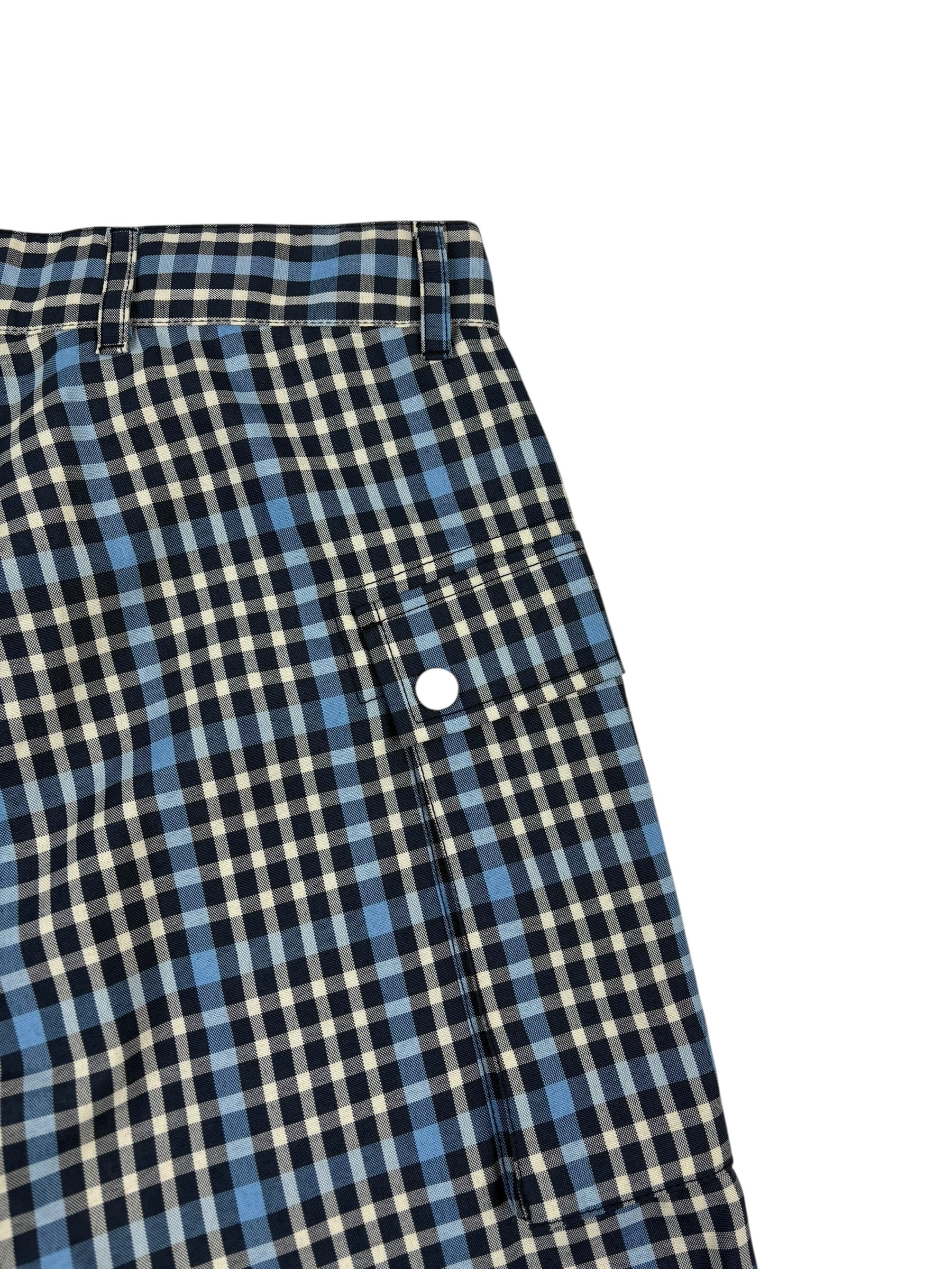 Nigel Cabourn Navy Check-4 Tool Shorts
