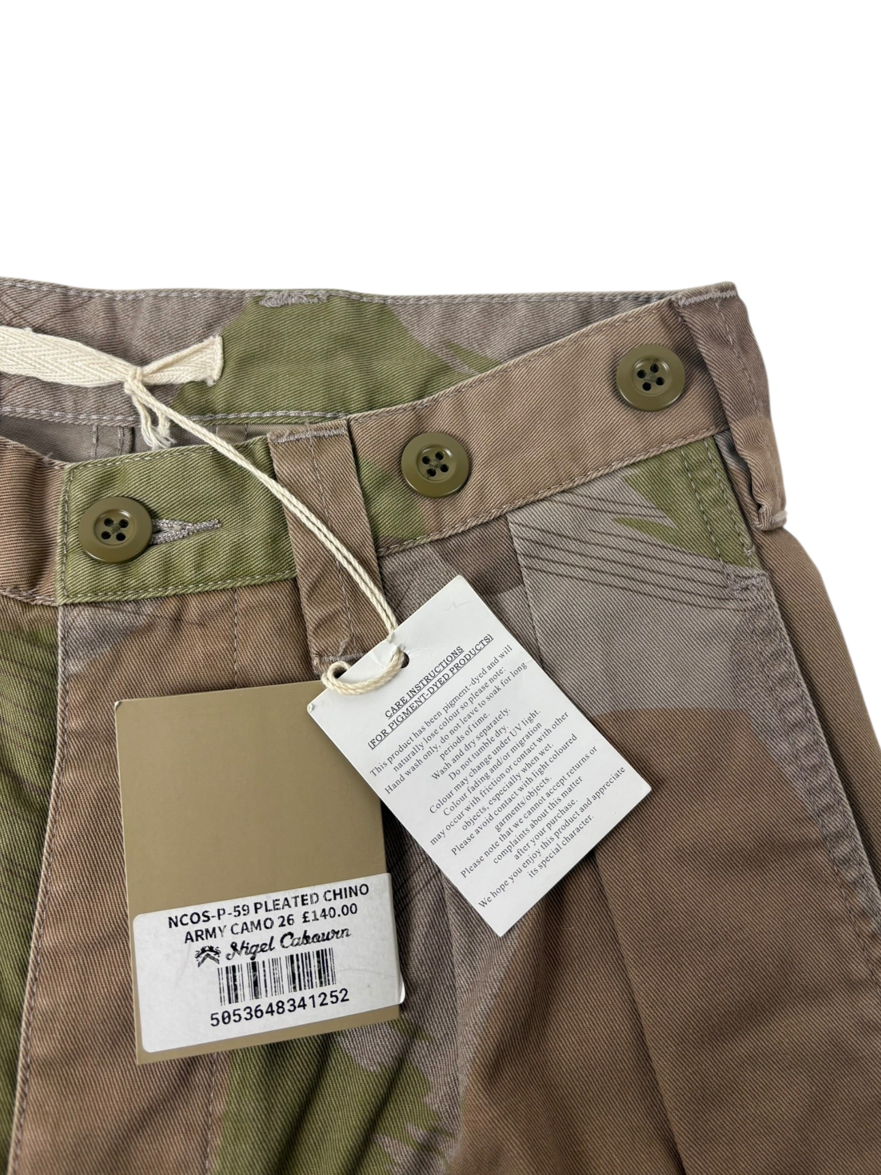 Nigel Cabourn Lybro Pleated Army Camo Pant