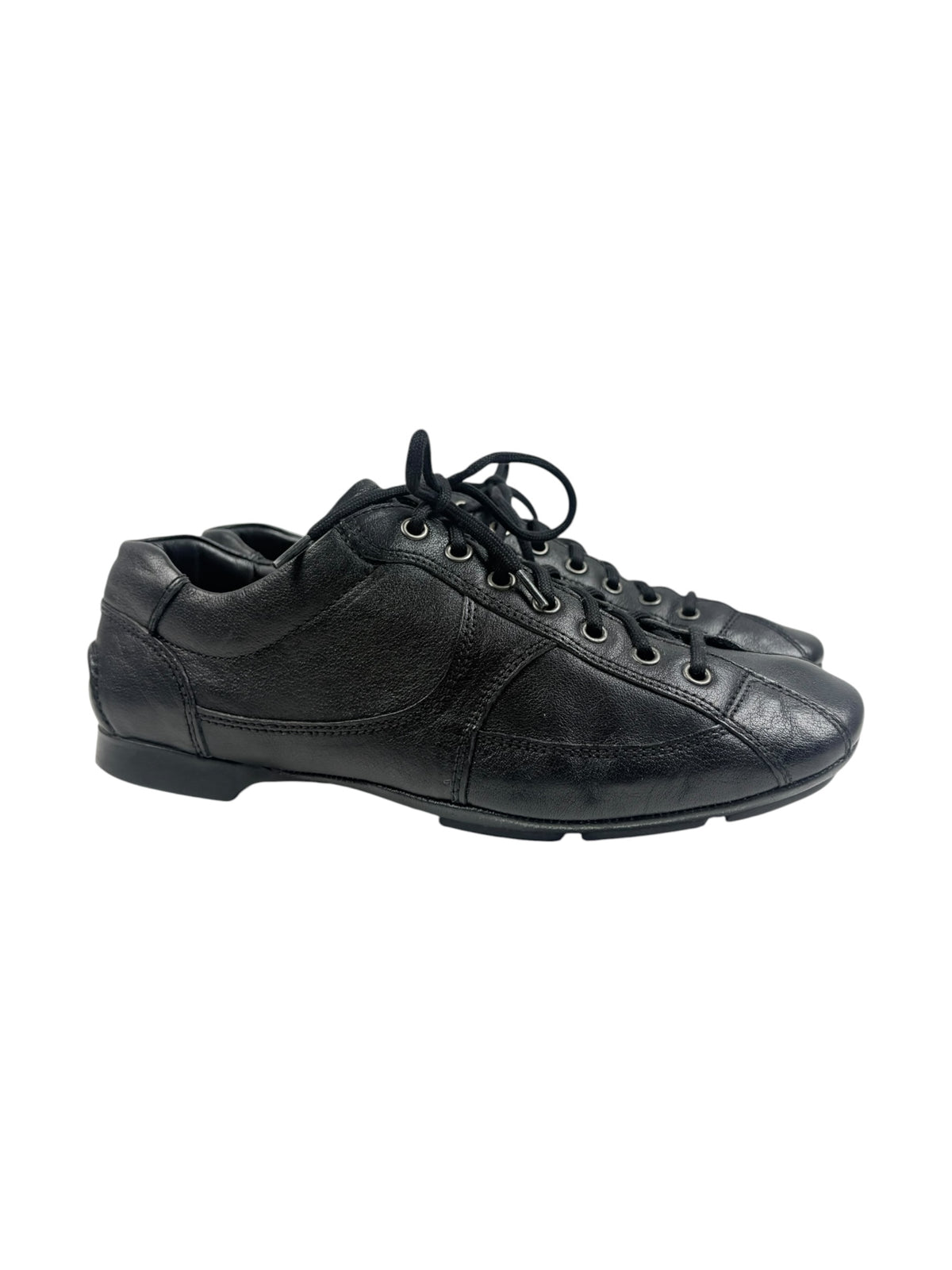 Prada Buffalo Diana Leather Lace Up Shoes