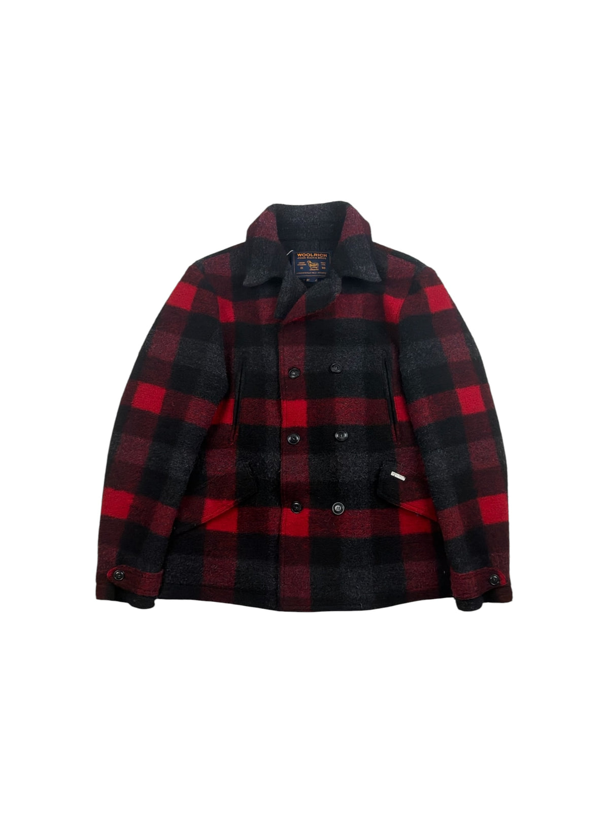 Woolrich John Rich & Bros Buffalo Plaid Wool Coat