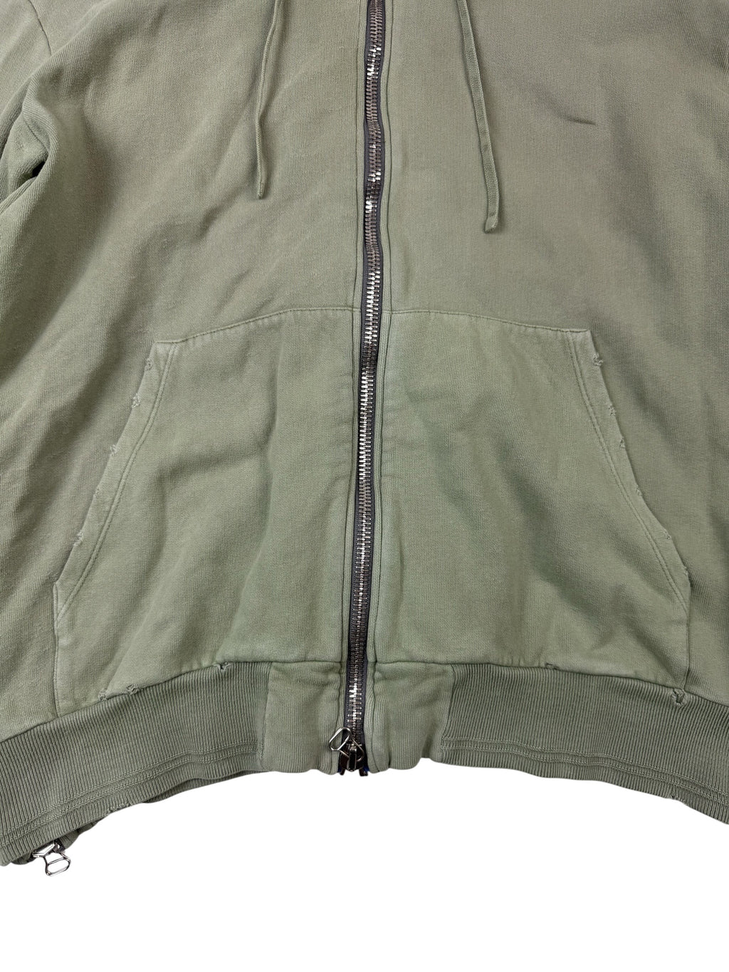 Balmain Distressed Side Zip Hoodie