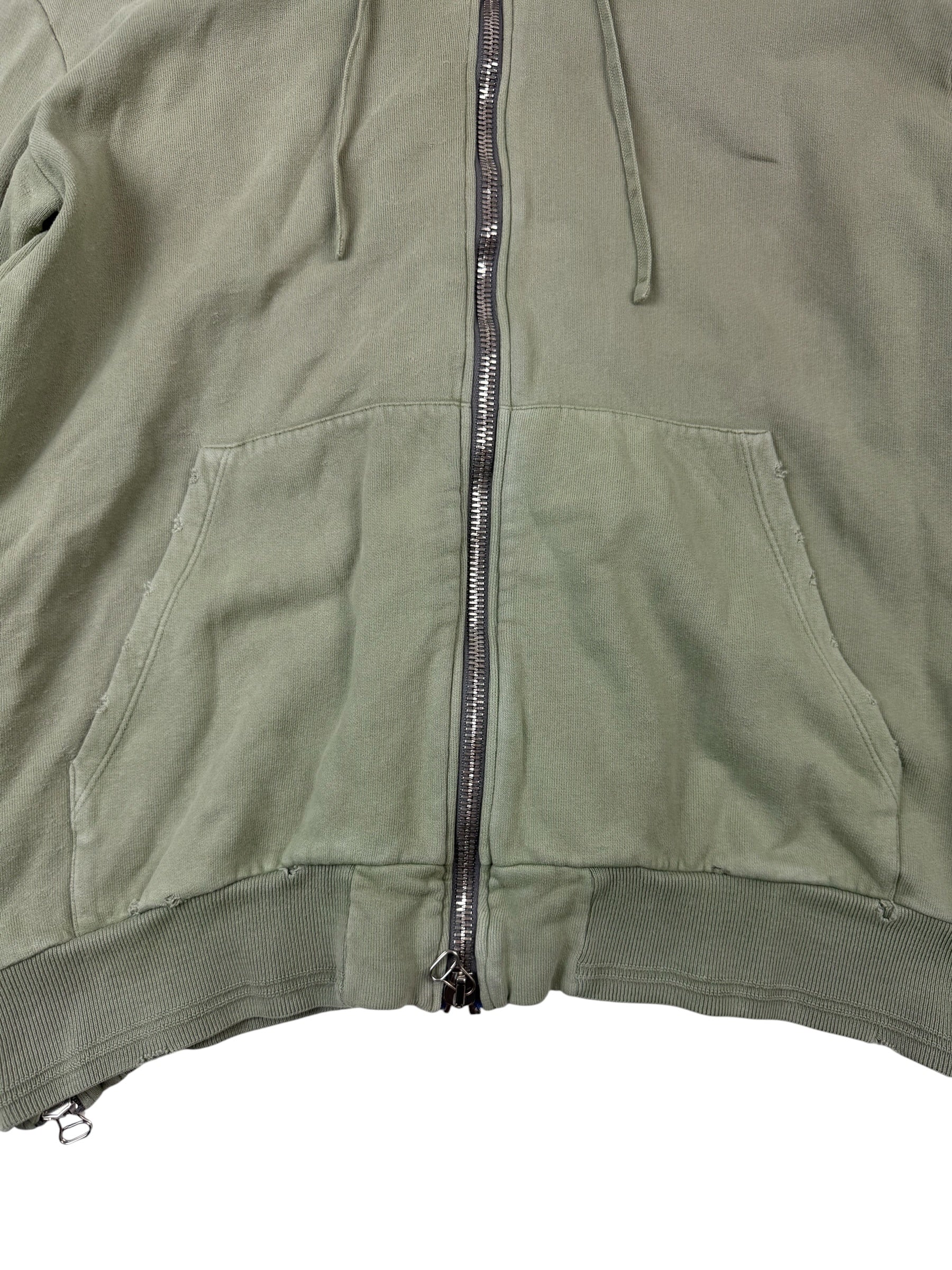 Balmain Distressed Side Zip Hoodie